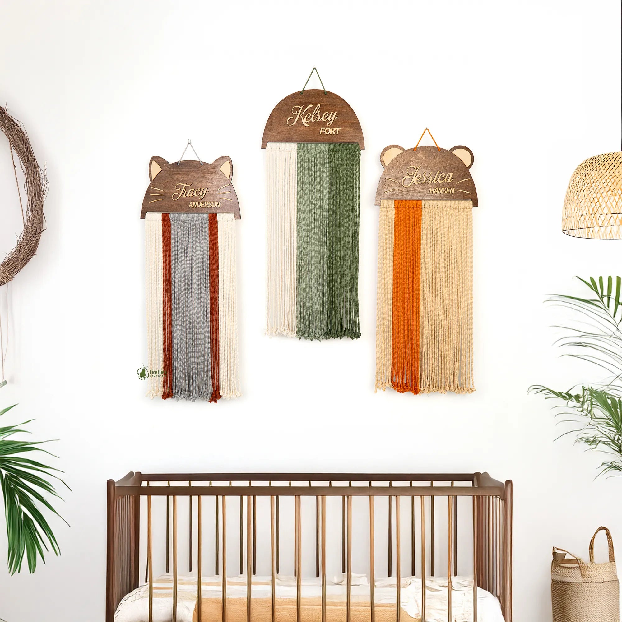 Translation missing: en.personalized wood name and macrame wall hangings for boho nursery room decor: Nursery Decor & Baby Gifts