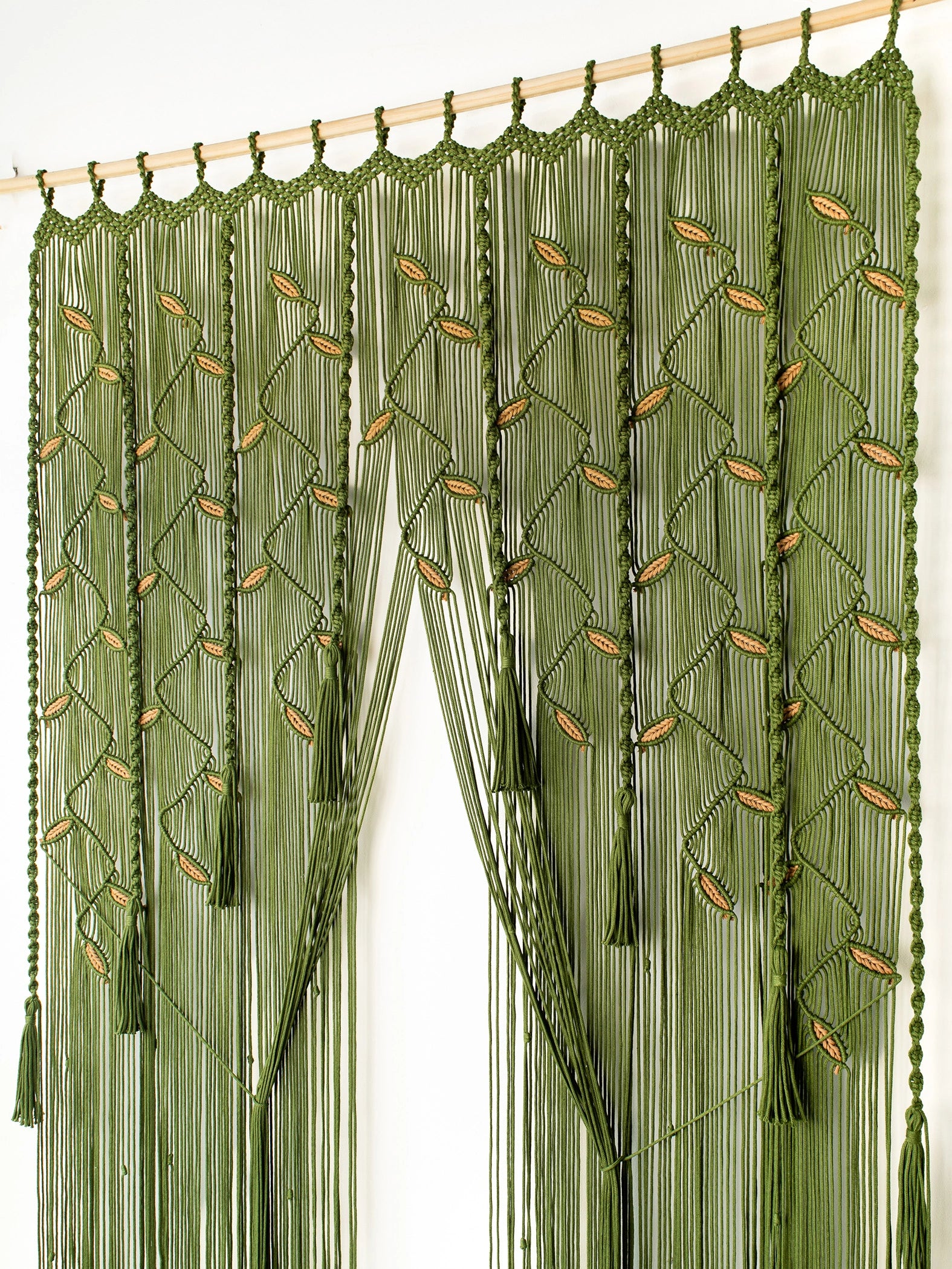 Ivy Olive Macrame Doorway Curtain Tassels