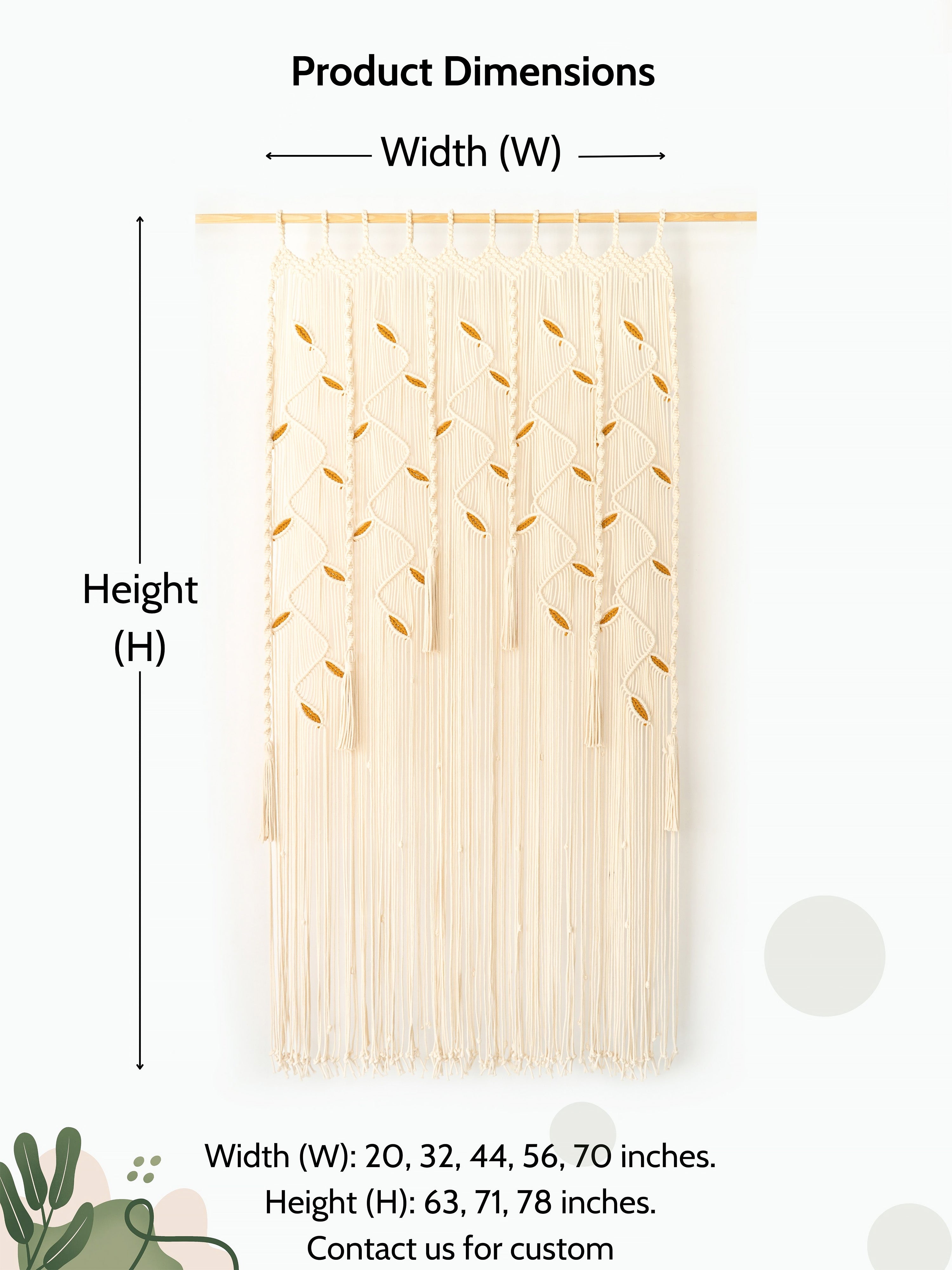 Wooden panel with measurements labeled on a white background