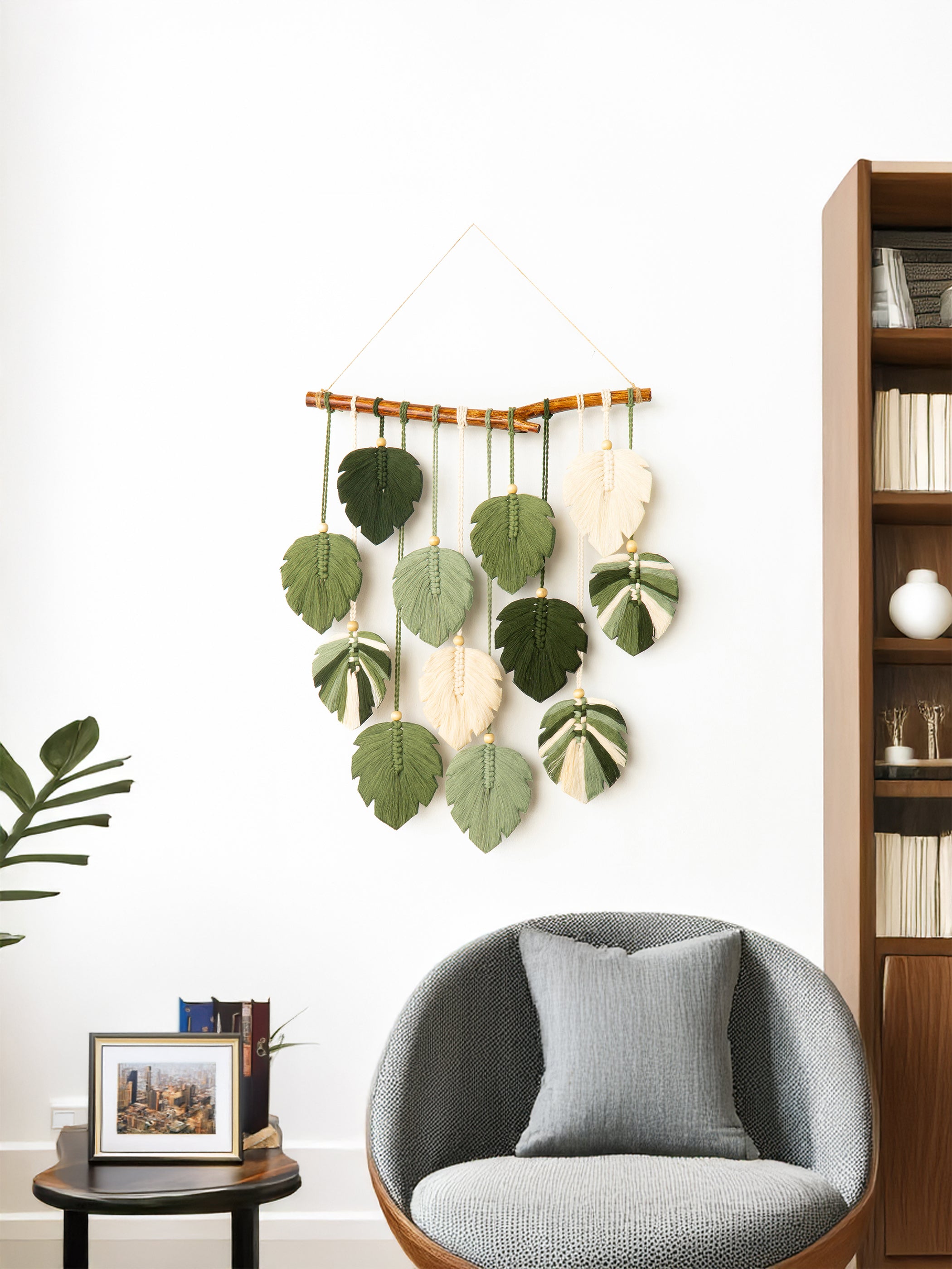 Folia Mixed Green Monstera Macrame Leaves