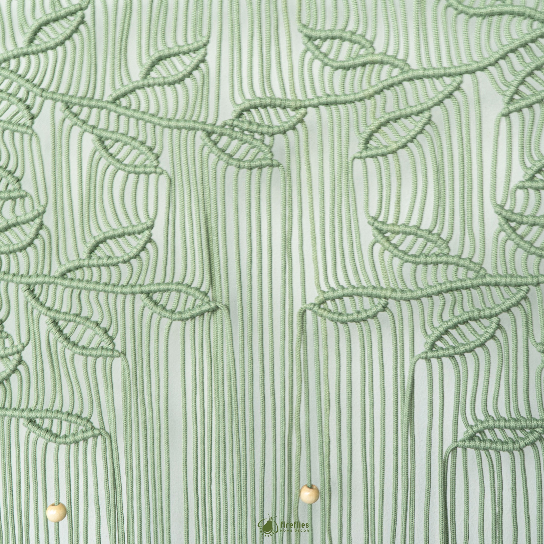 Arcana Sage Macrame Leaf Window Curtain