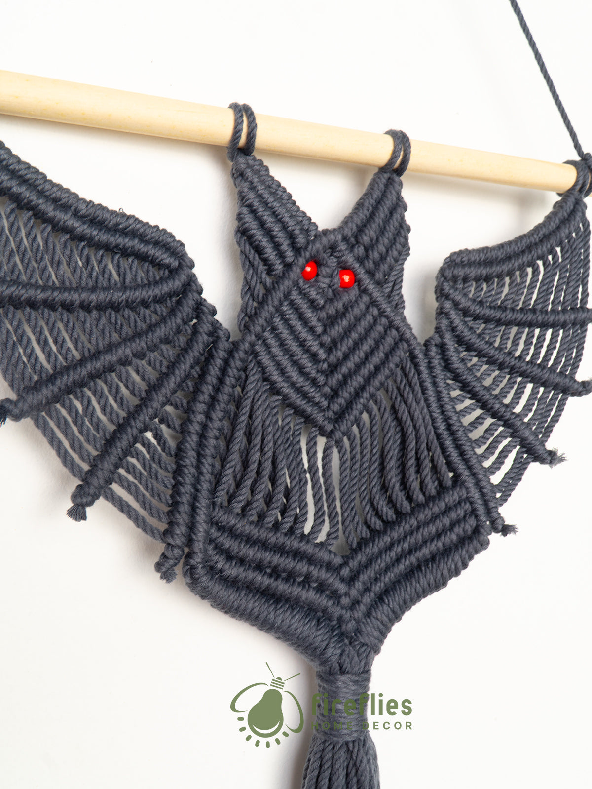 Macrame Halloween Bat Wall Hanging