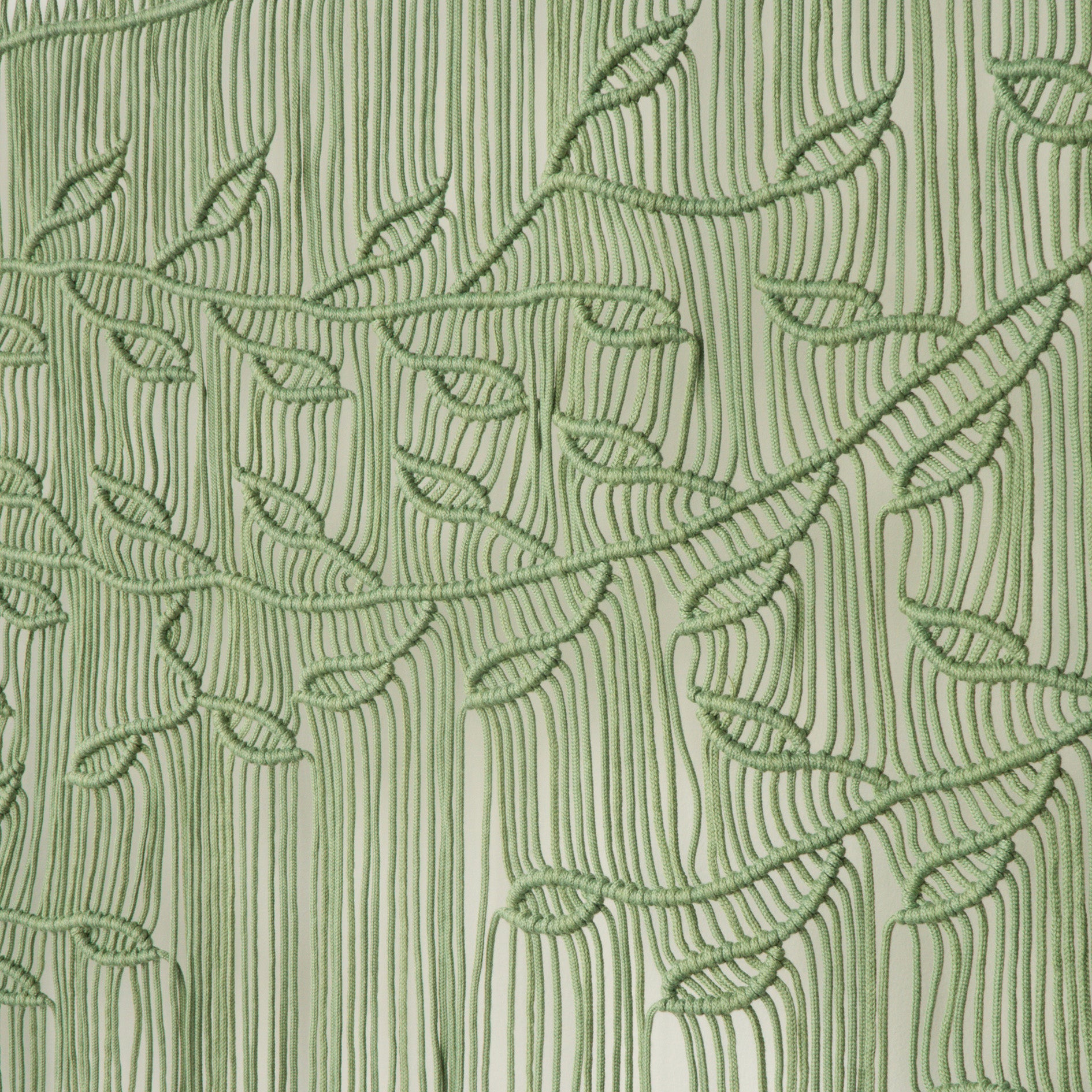 Lyra Sage Green Macrame Window Curtain