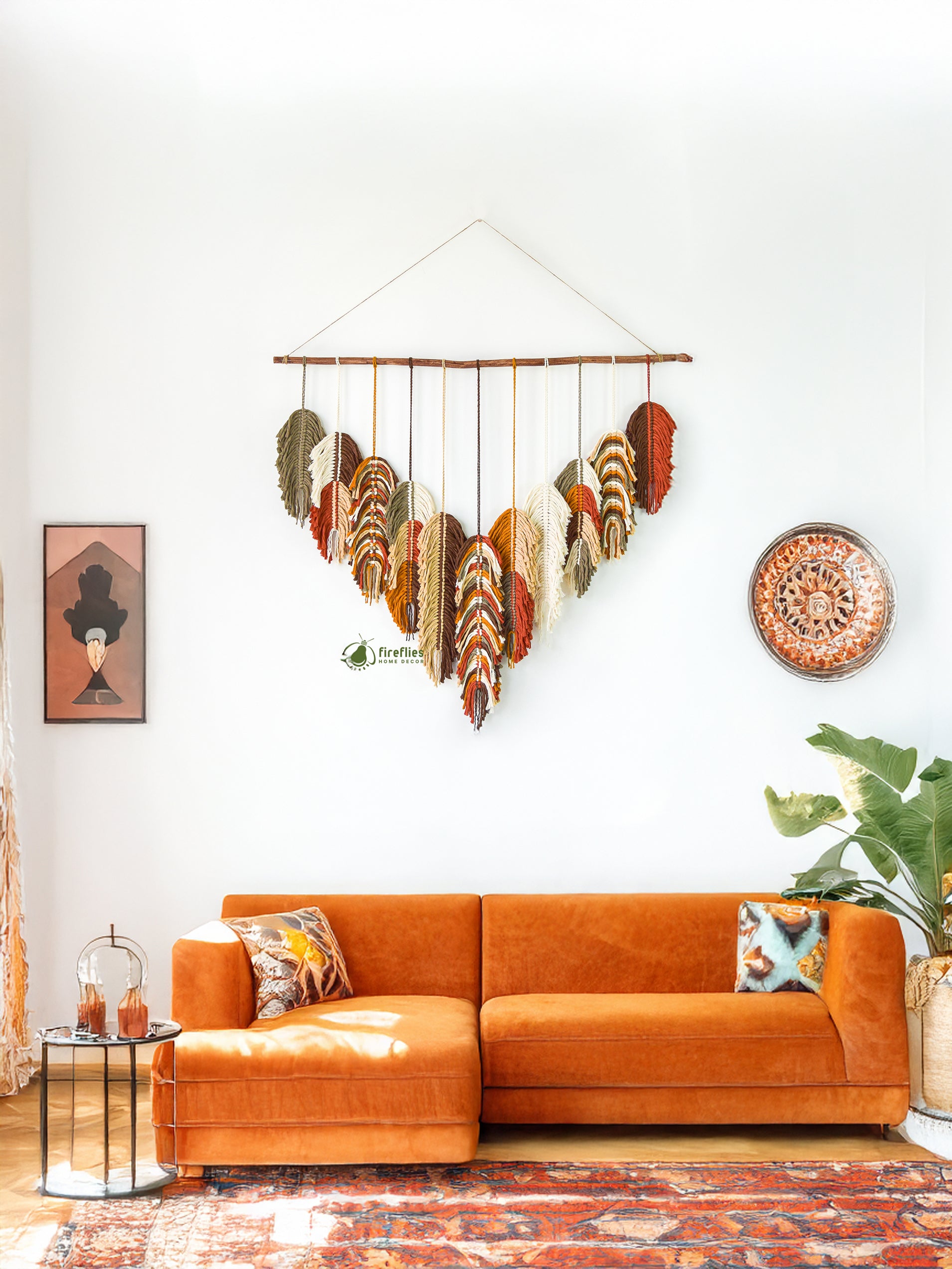 Soko Tropical Feather Macrame Art (S5)