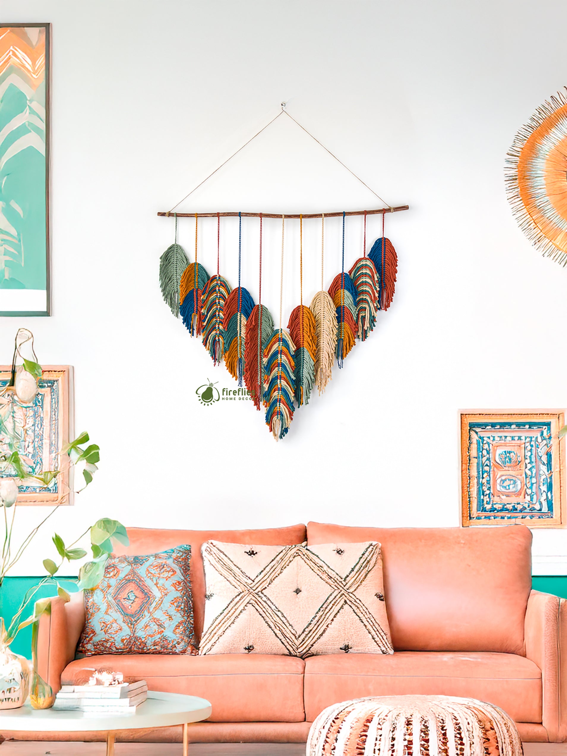 Soko Tropical Feather Macrame Art (S1)