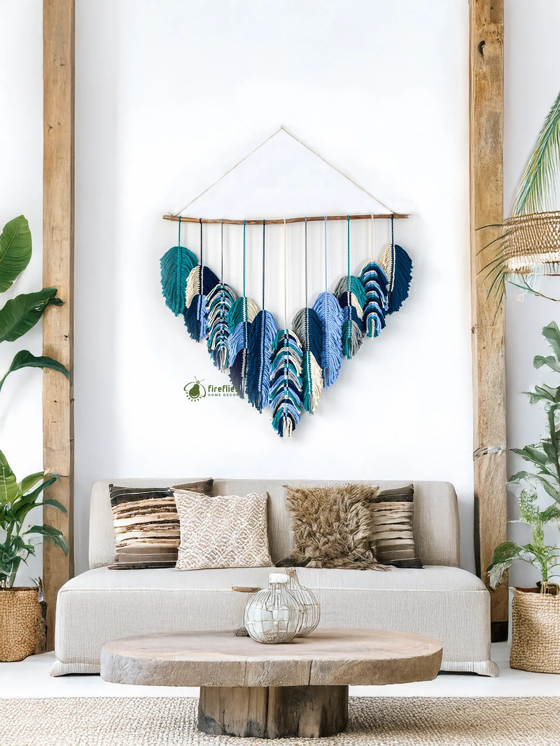 Soko Tropical Feather Macrame Art (S3)
