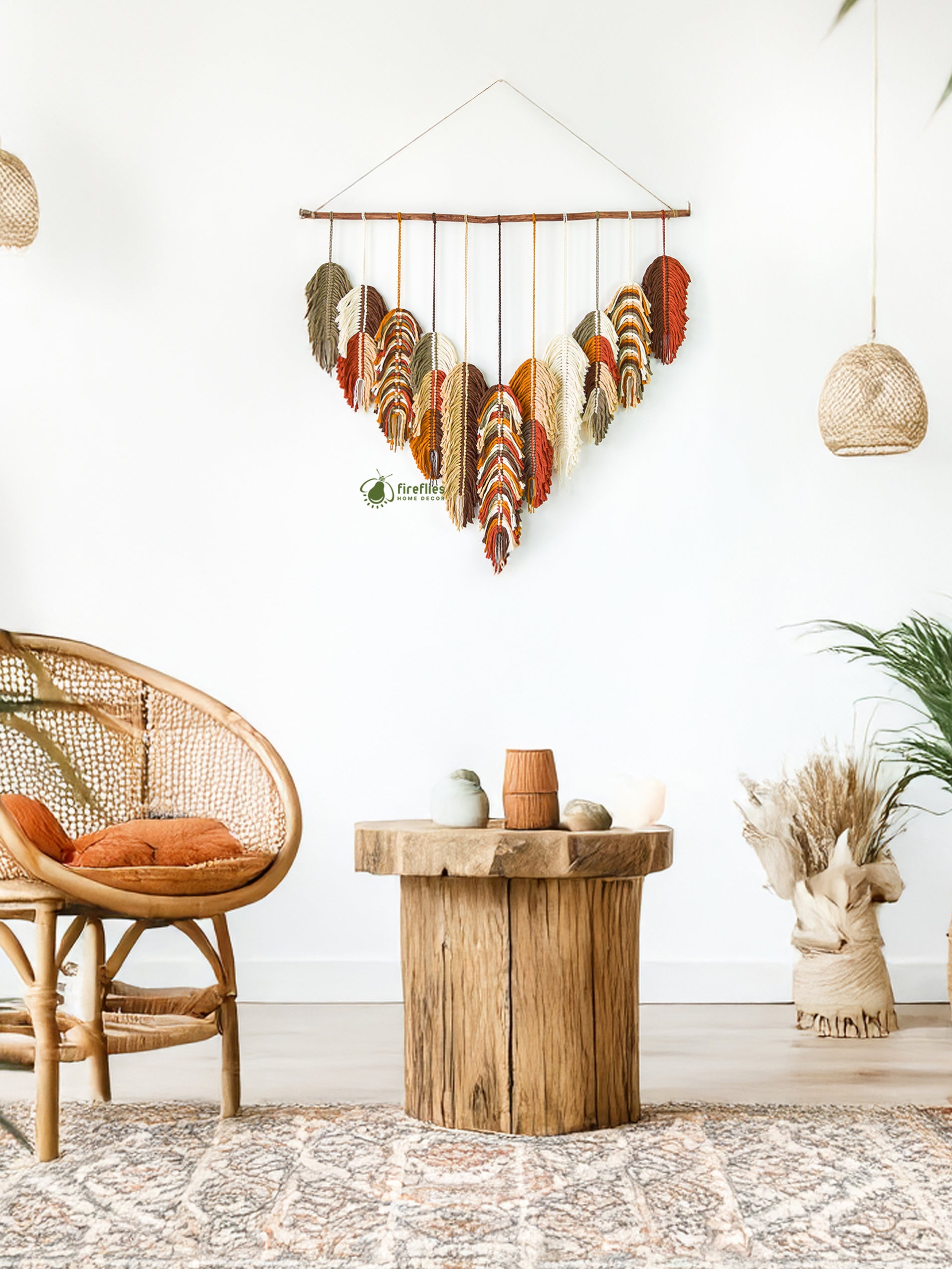 Soko Tropical Feather Macrame Art (S5)