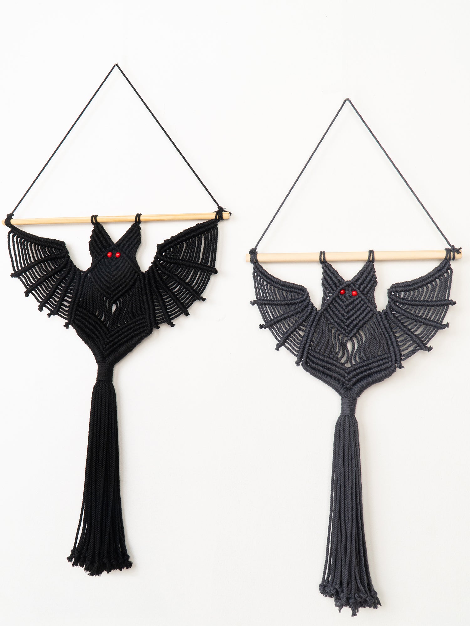 Macrame Halloween Bat Wall Hanging