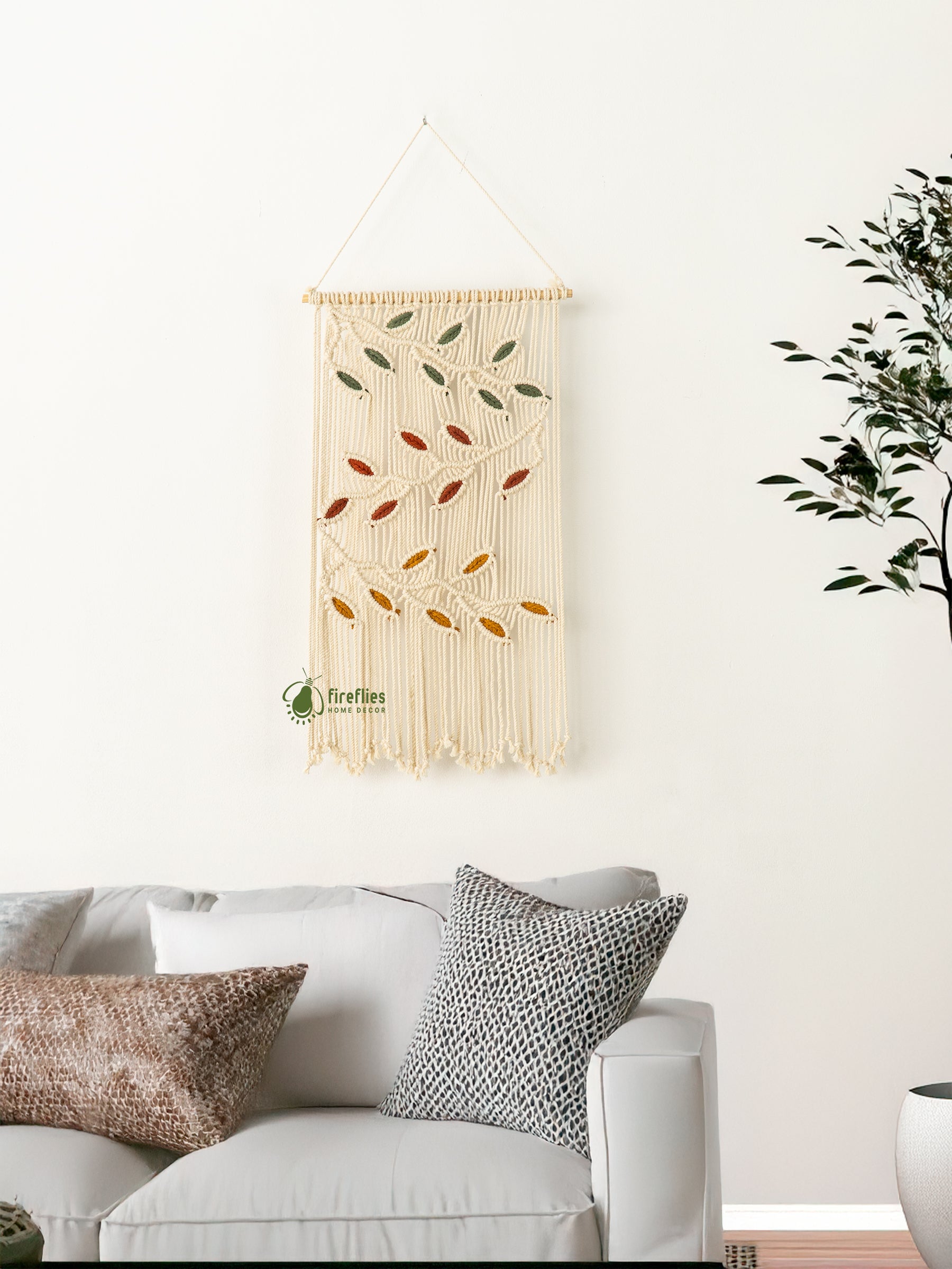 Vertical Macrame Leaf Cotton Patterns