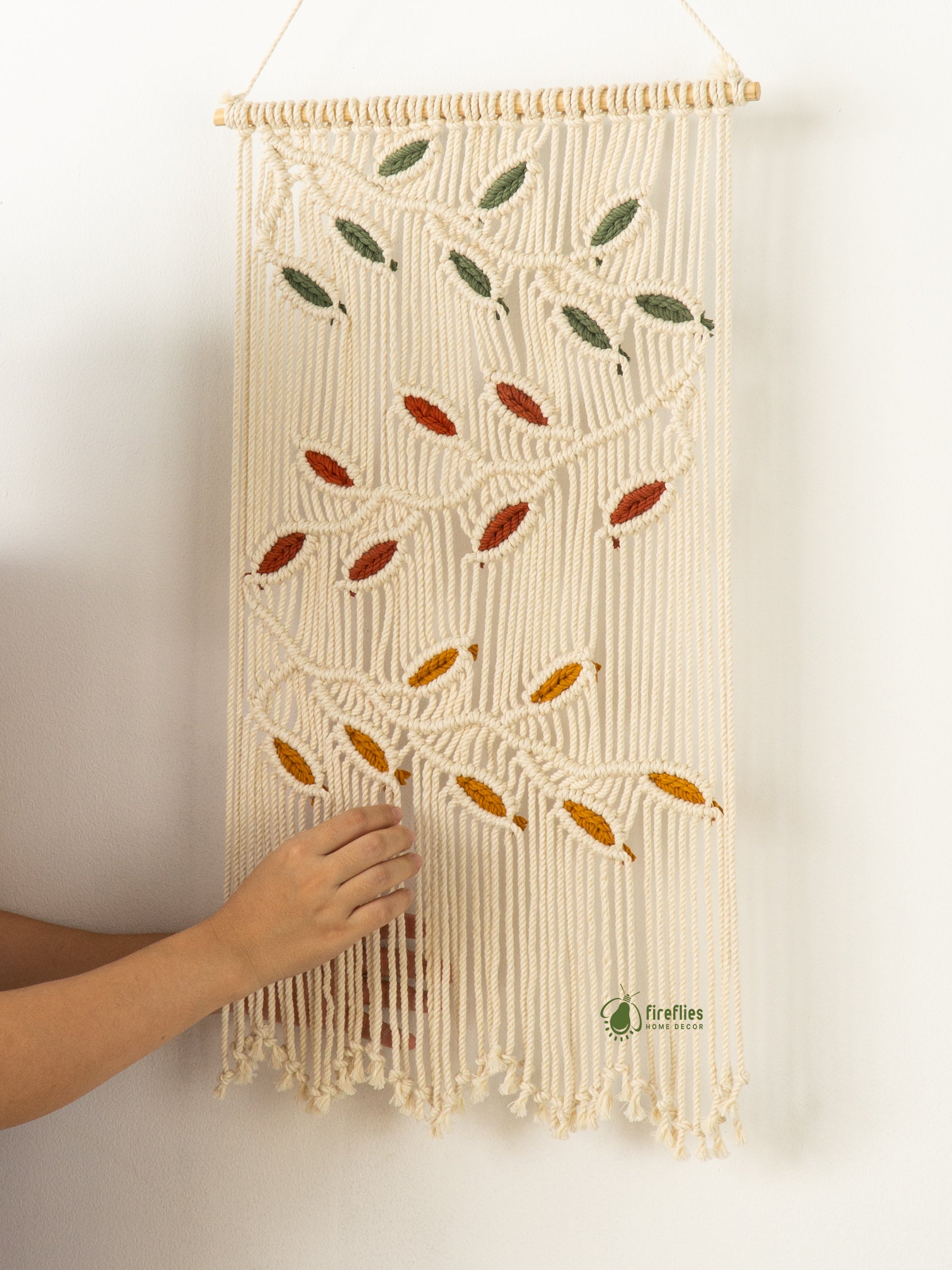 Handmade macrame curtain, perfect for cozy or modern decor 
