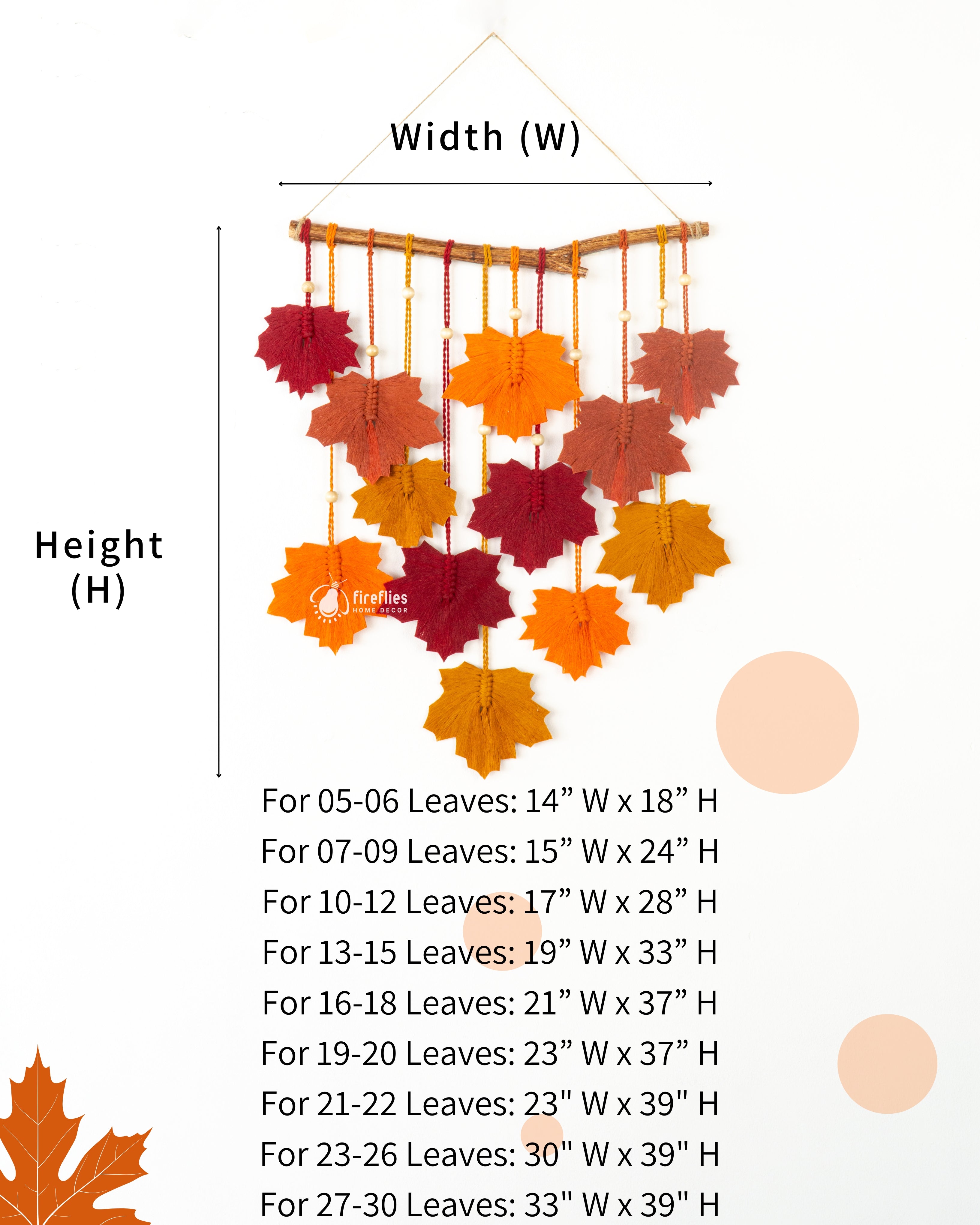 Boho macrame leaf wall hanging, perfect for cozy home decor    
