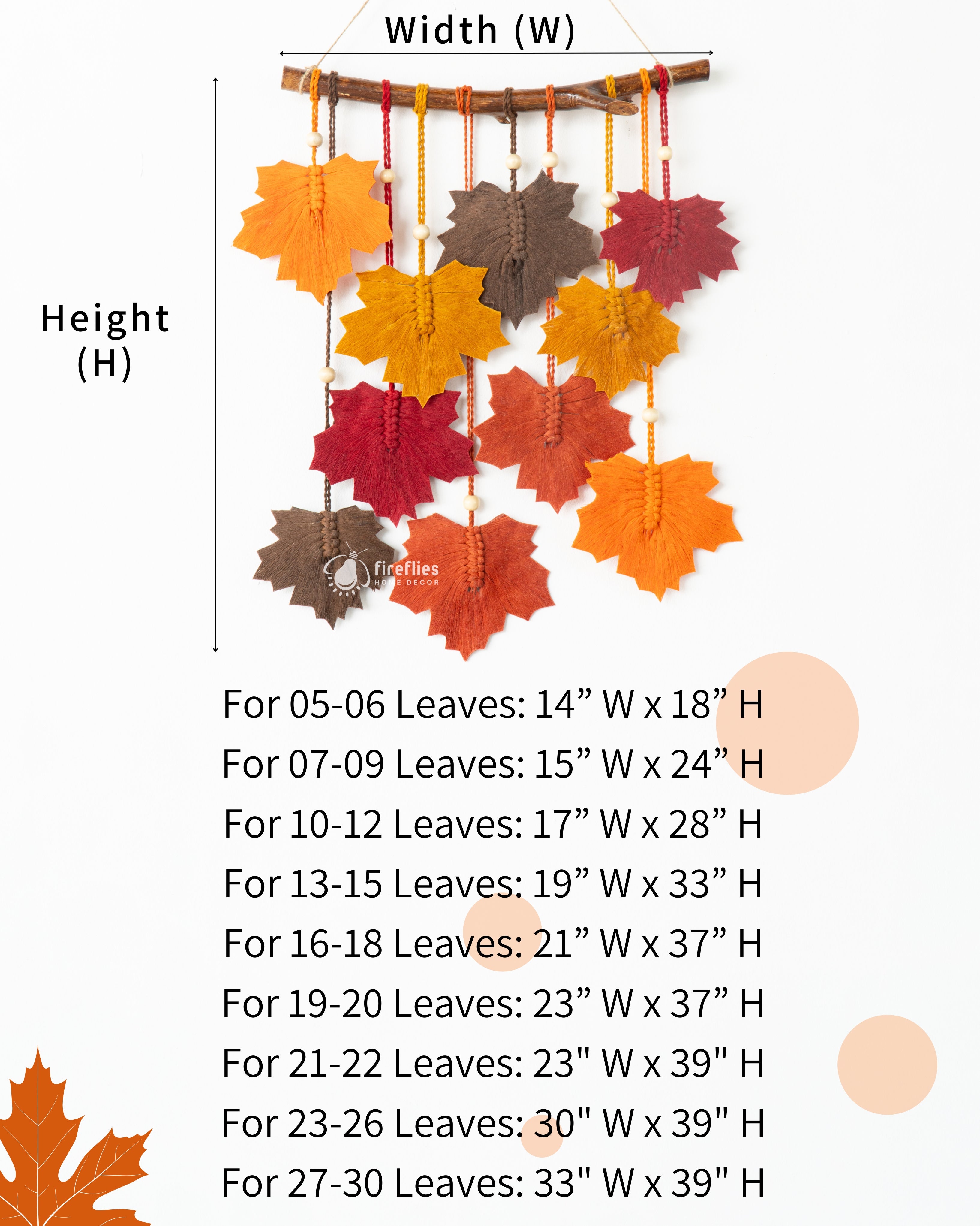 Macrame leaf hanging, perfect for boho or minimal home decor      
