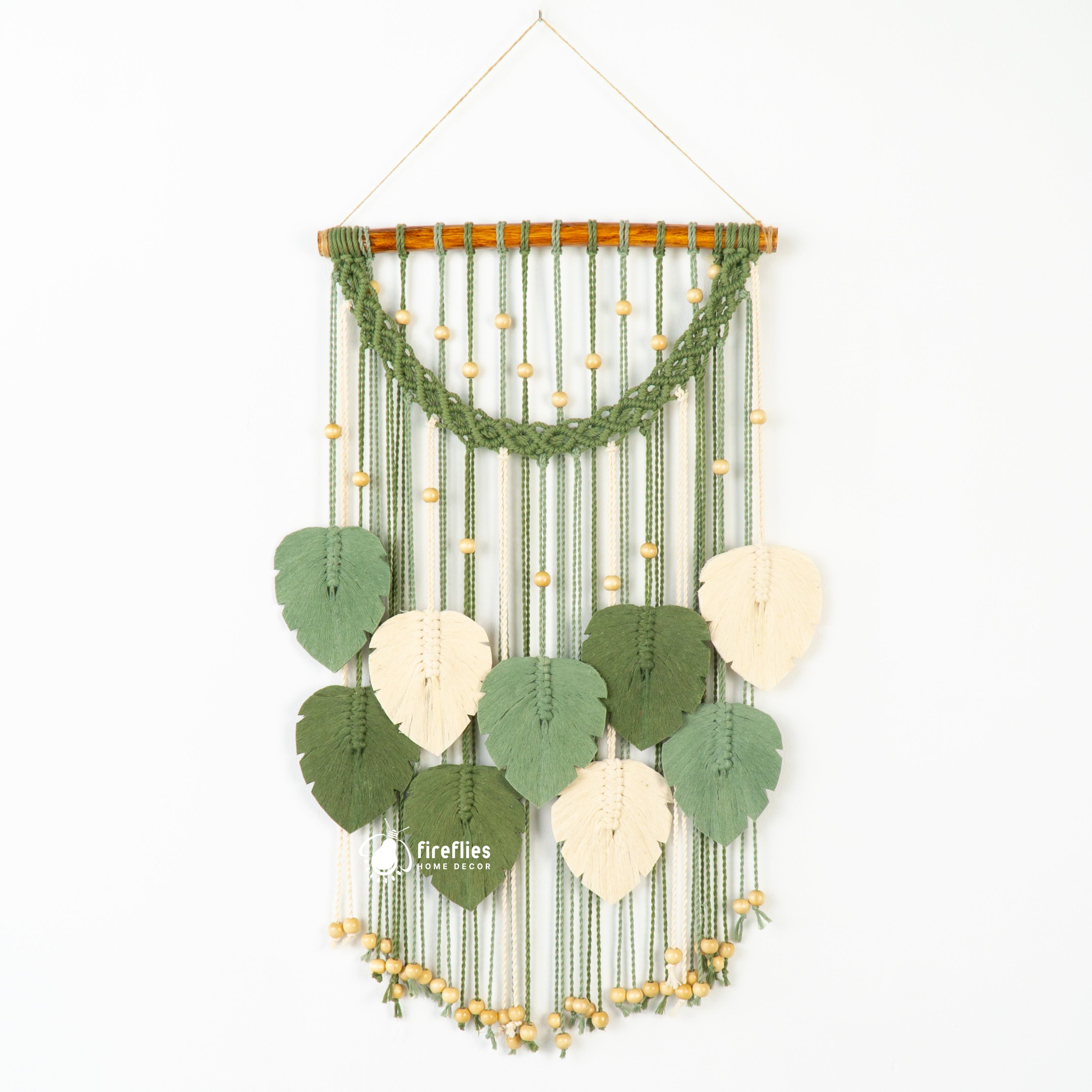 Macrame Leaf Cotton Wall Hanging Boho Fall Decor