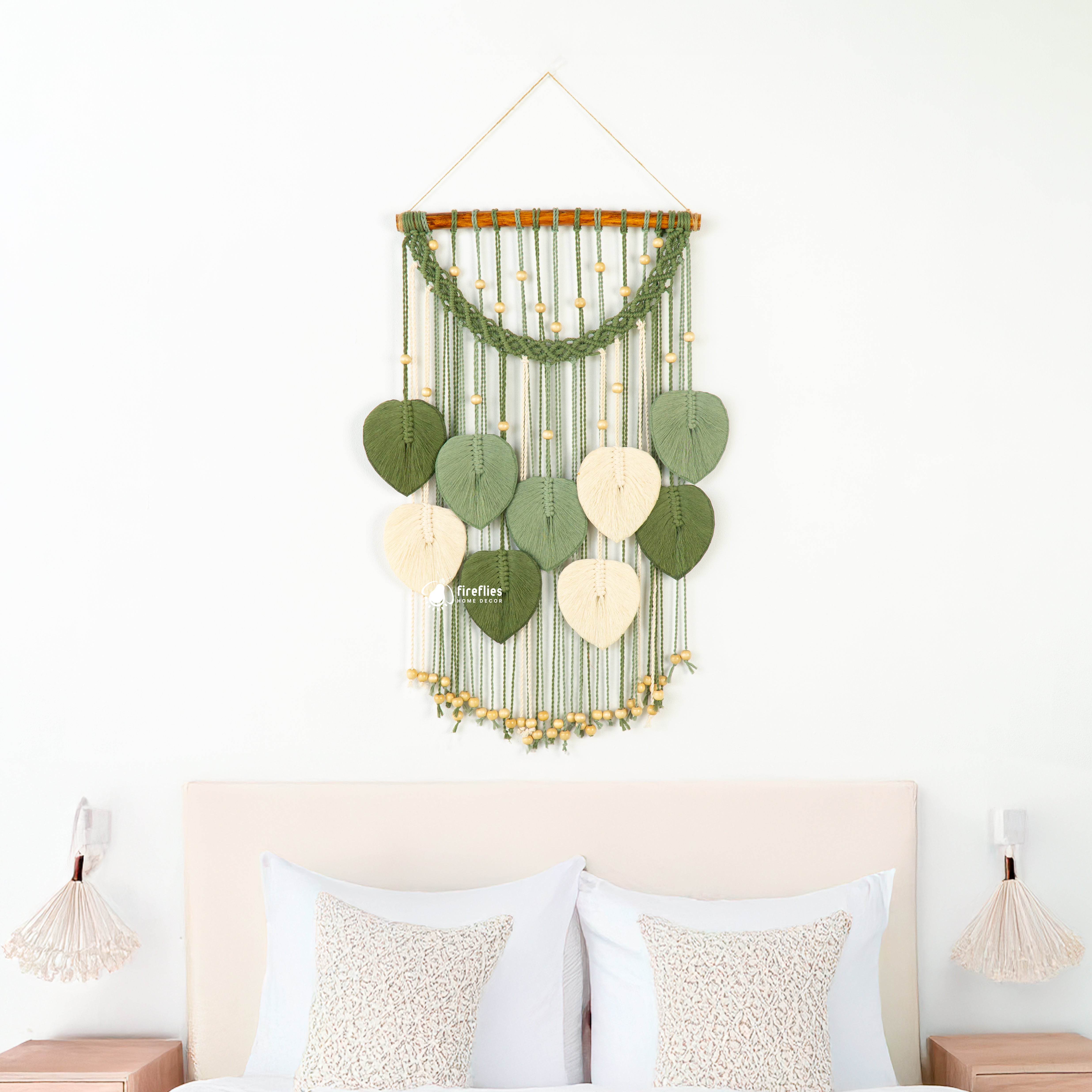 Macrame Leaf Cotton Wall Hanging Window Decor
