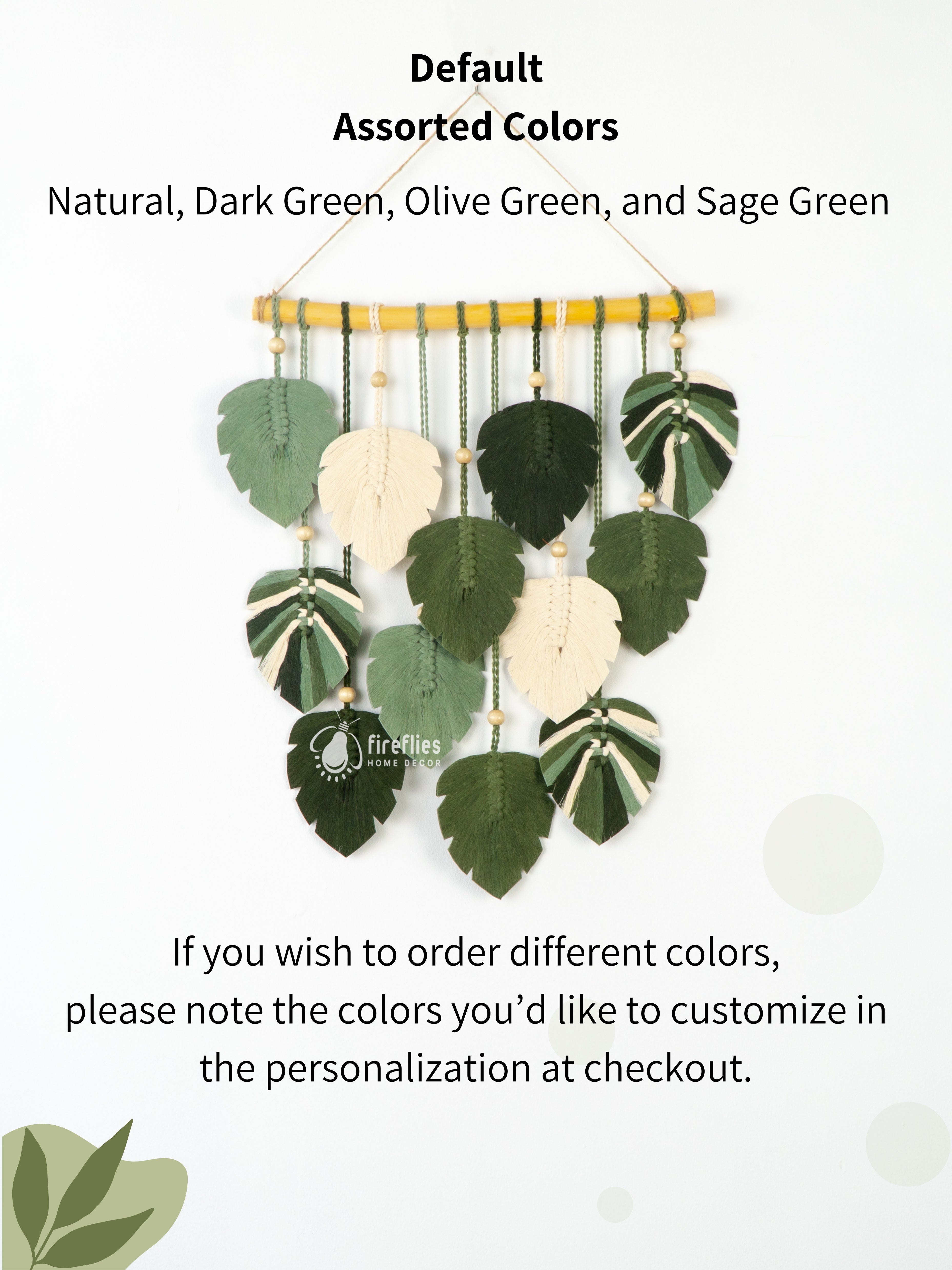    Boho macrame leaf art, perfect for simple or stylish homes    
