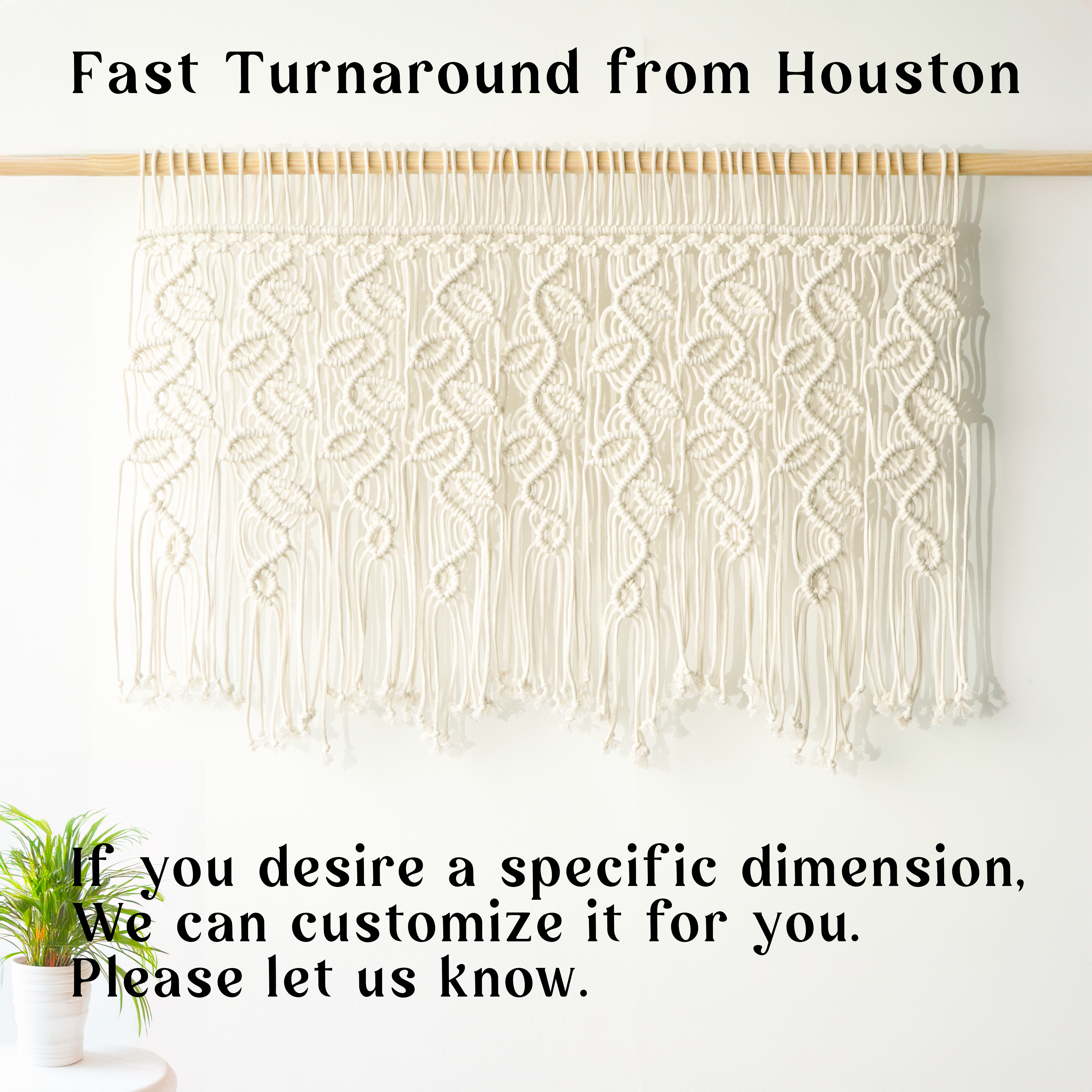 Handmade macrame curtain, perfect for cozy or modern decor 
