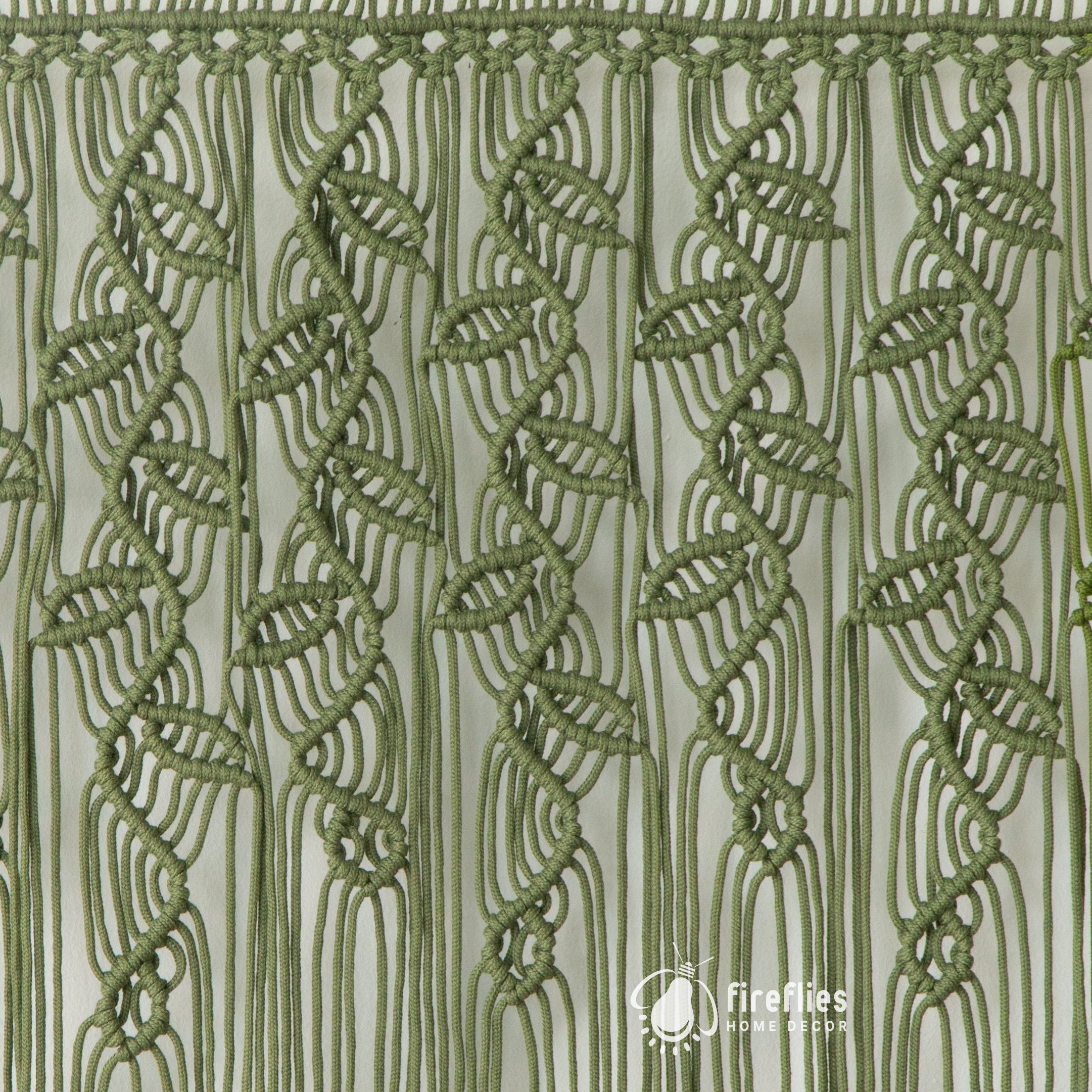 Handmade macrame curtain, perfect for cozy or modern decor 
