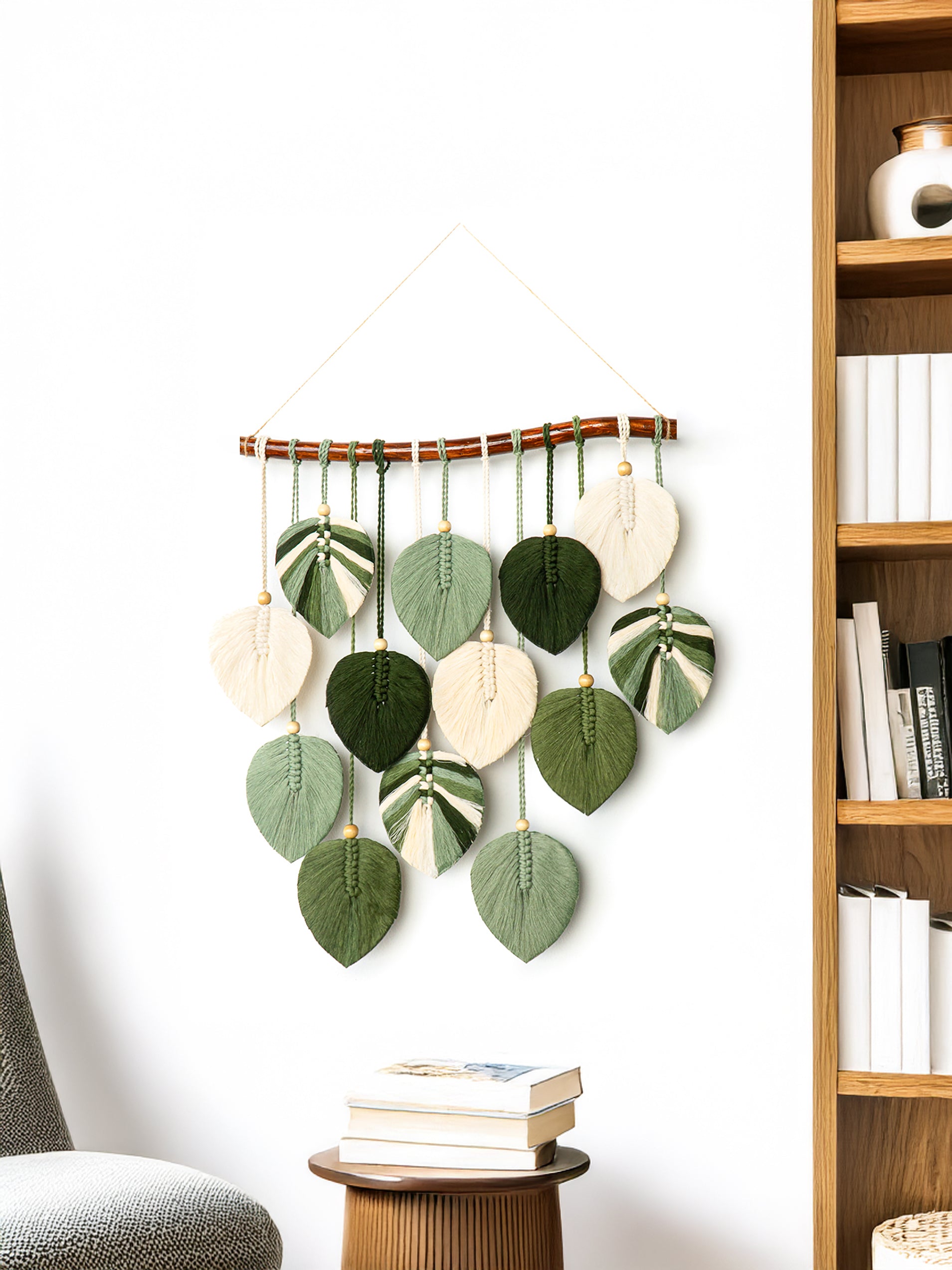 Moss Assorted Macrame Leaf Wall Hanging