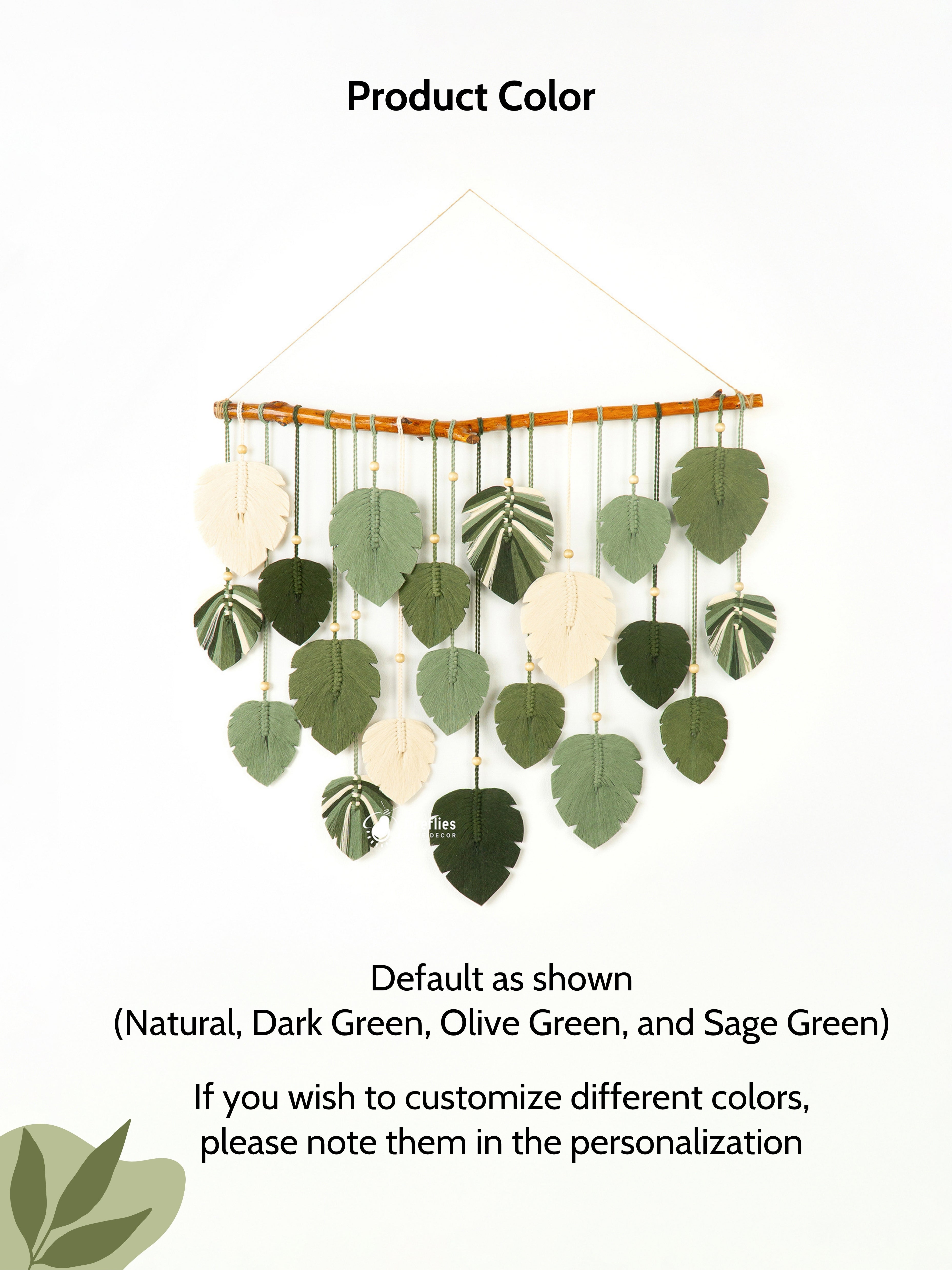 Poncha Assorted Monstera Macrame Leaves