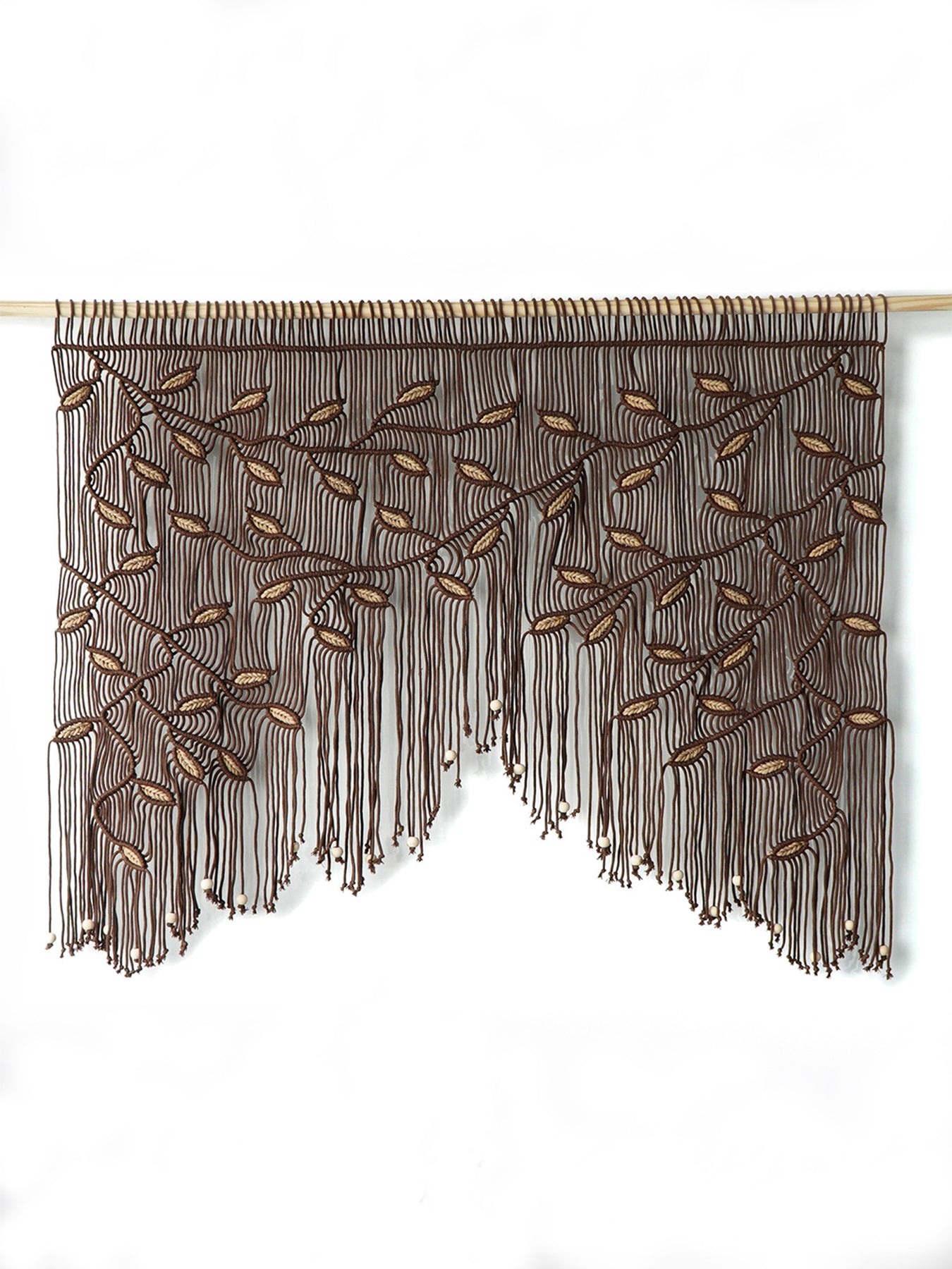 Safara Brown Latte Macrame Window Curtain