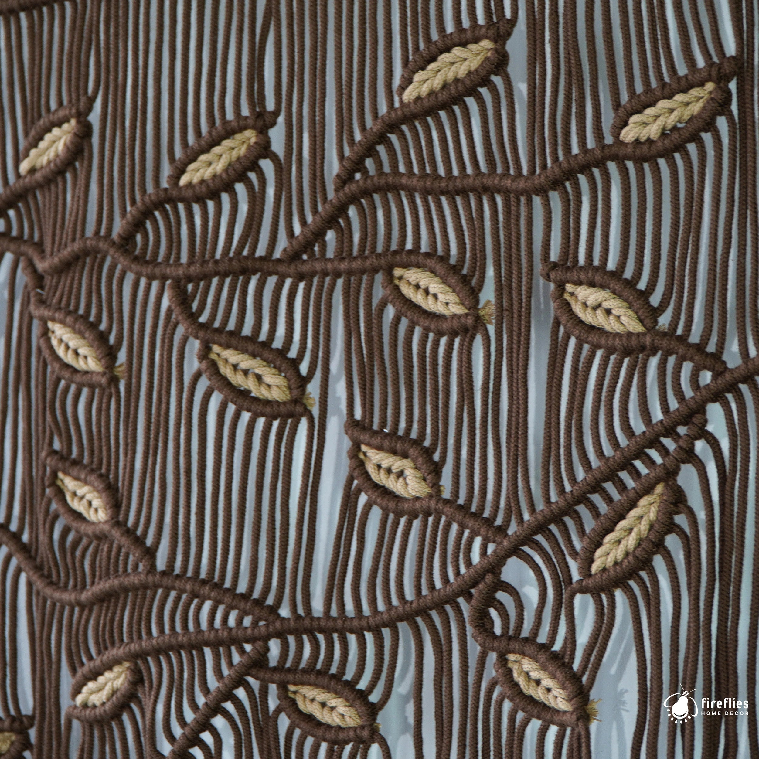 Brown and beige botanical wall art, extra-wide for dramatic statement walls or home office decor.