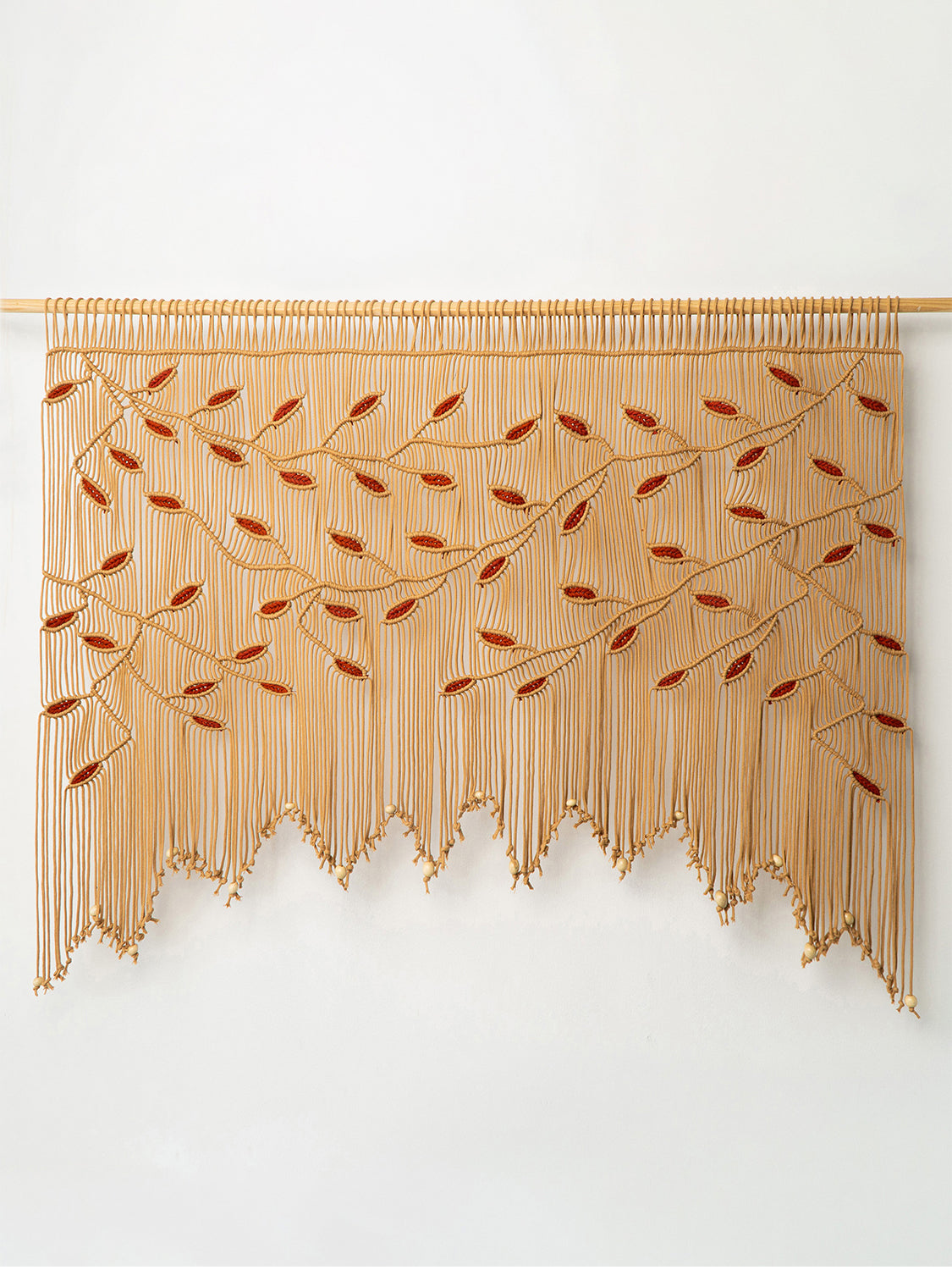 Safara Latte Terracotta Macrame Window Curtain
