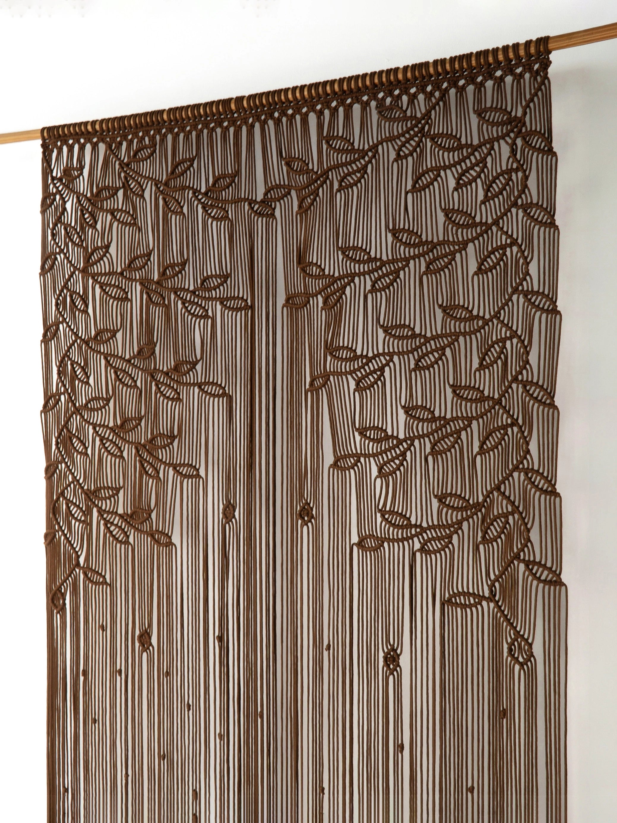 Shea Brown Macrame Leaf Door Curtain