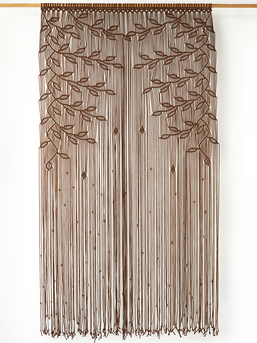Shea Brown Macrame Leaf Door Curtain