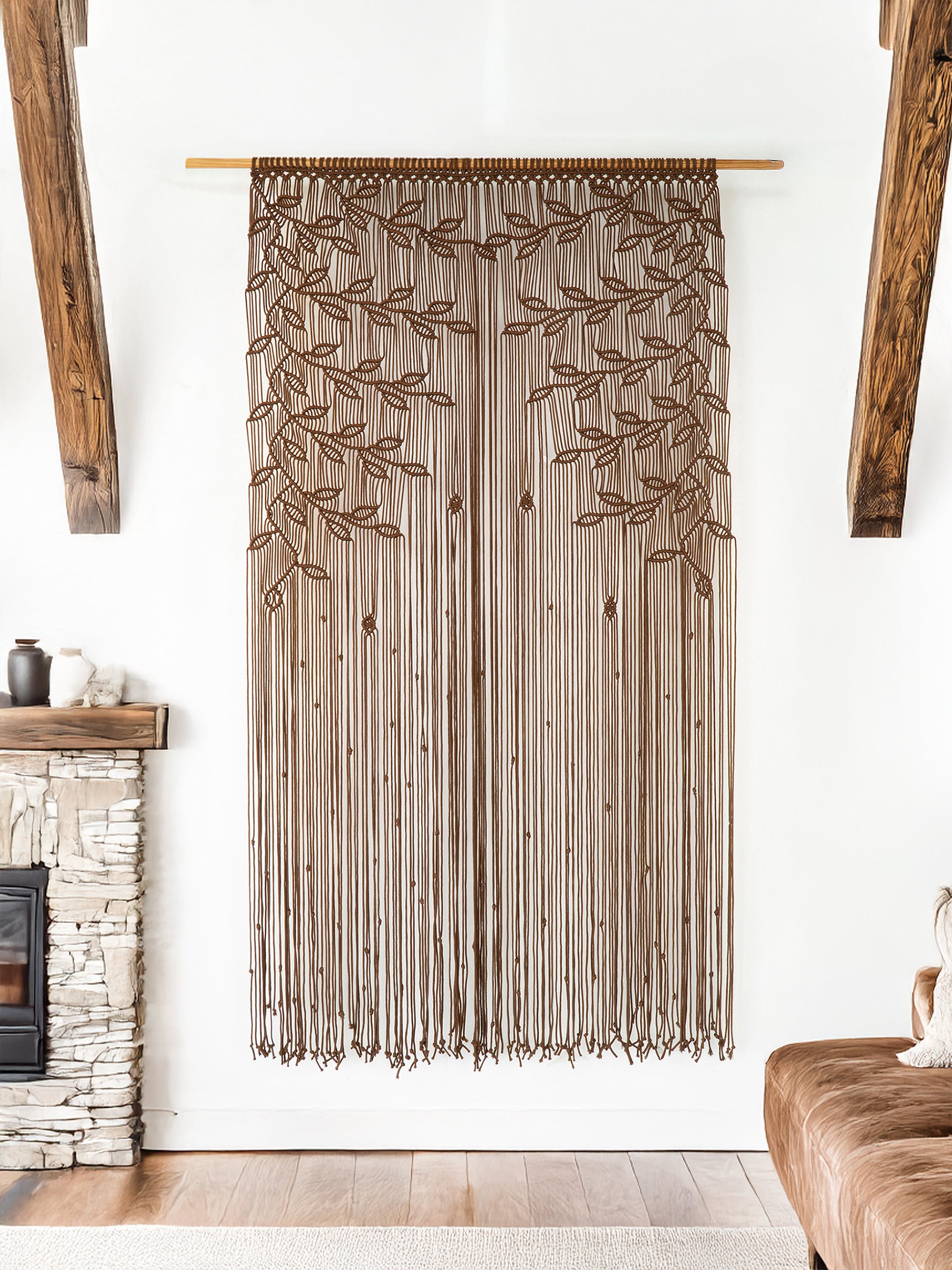 Extra large macrame tapestry for  boho living room decor 
