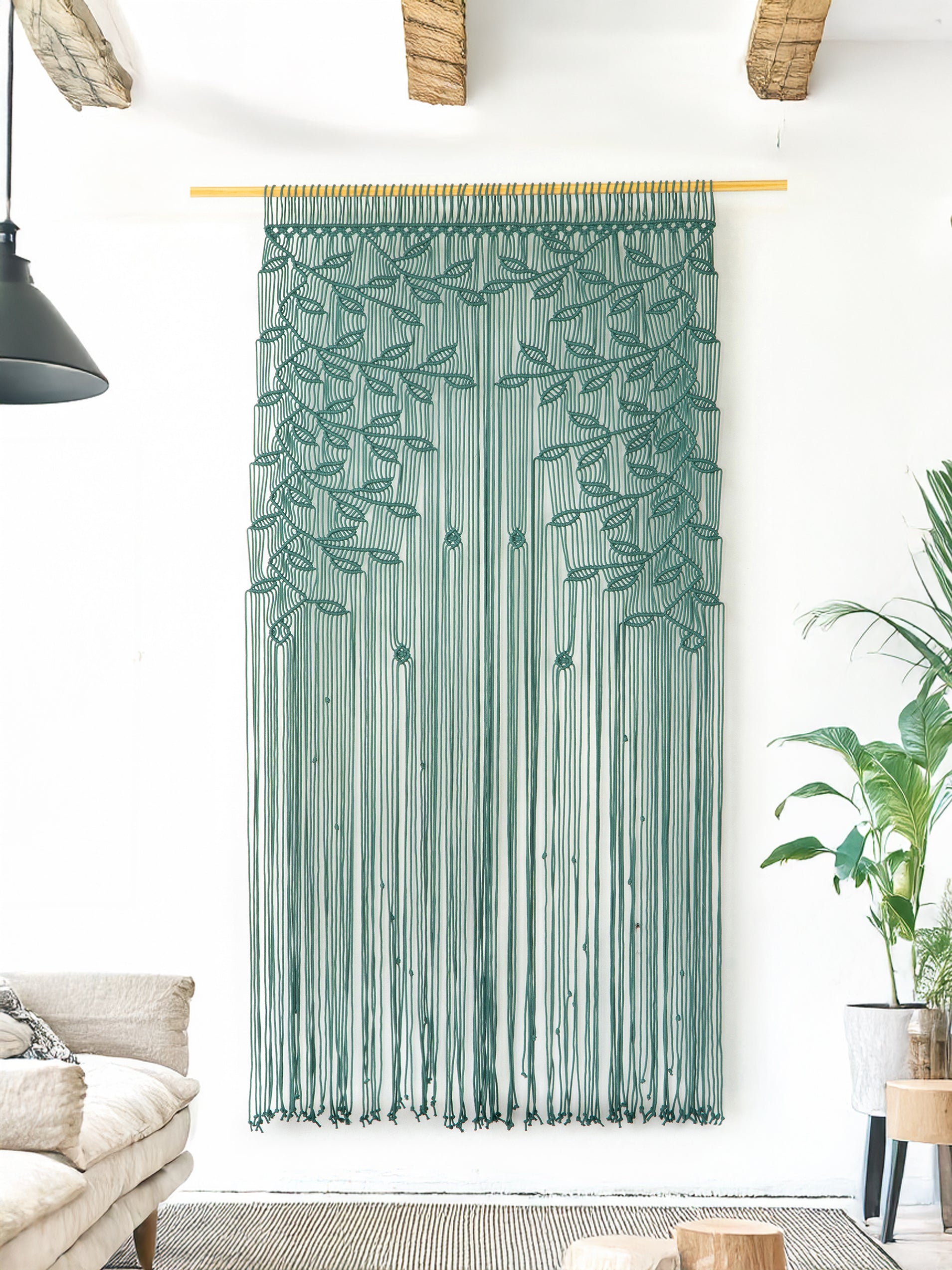 71-in Height Cotton Curtain for Door and Wall Decoration for Home Decor