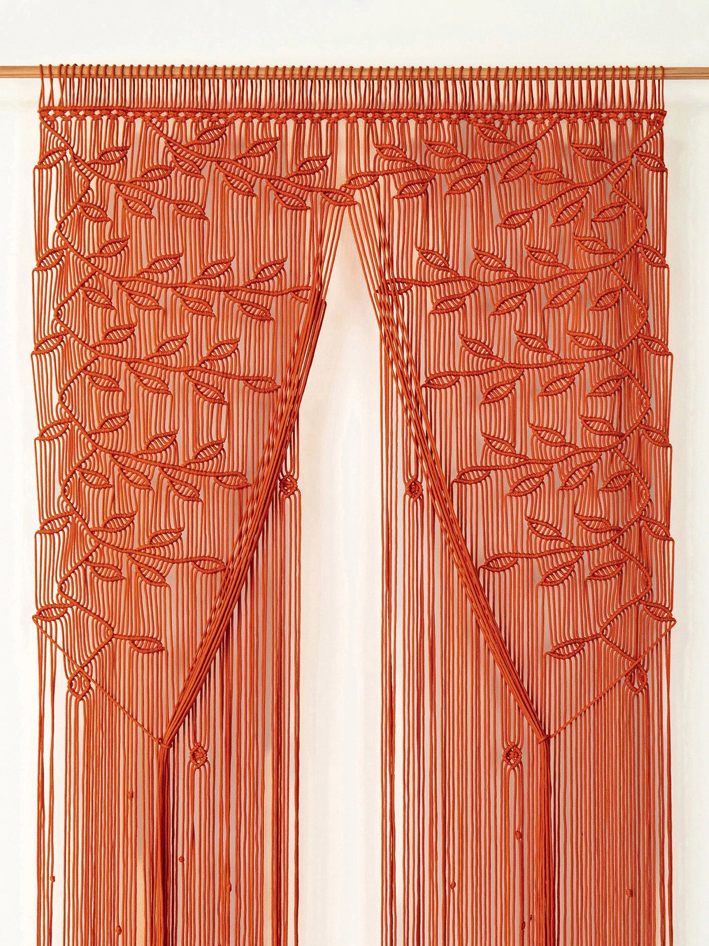 Shea Terracotta Macrame Leaf Door Curtain