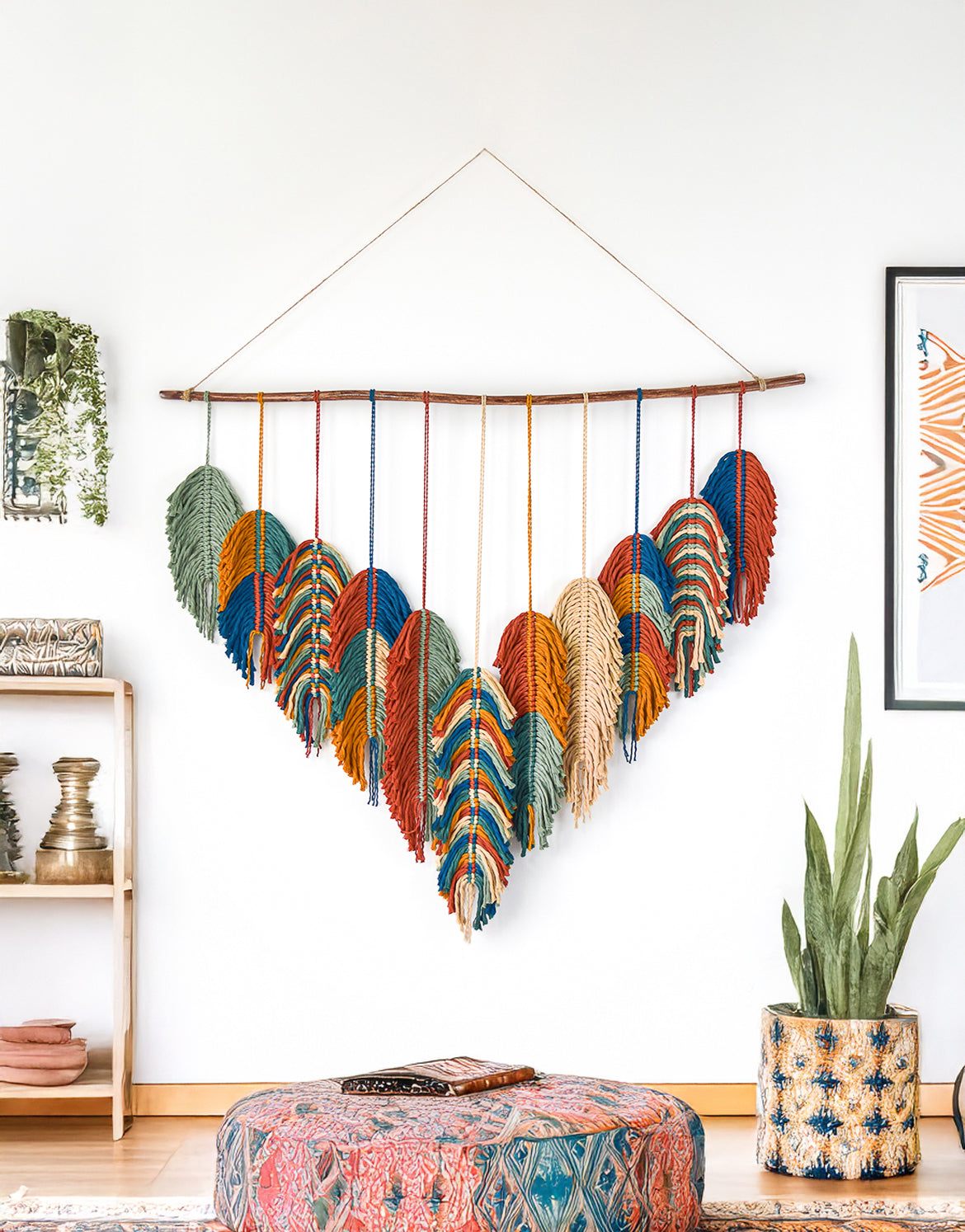 Soko Tropical Feather Macrame Art (S1)