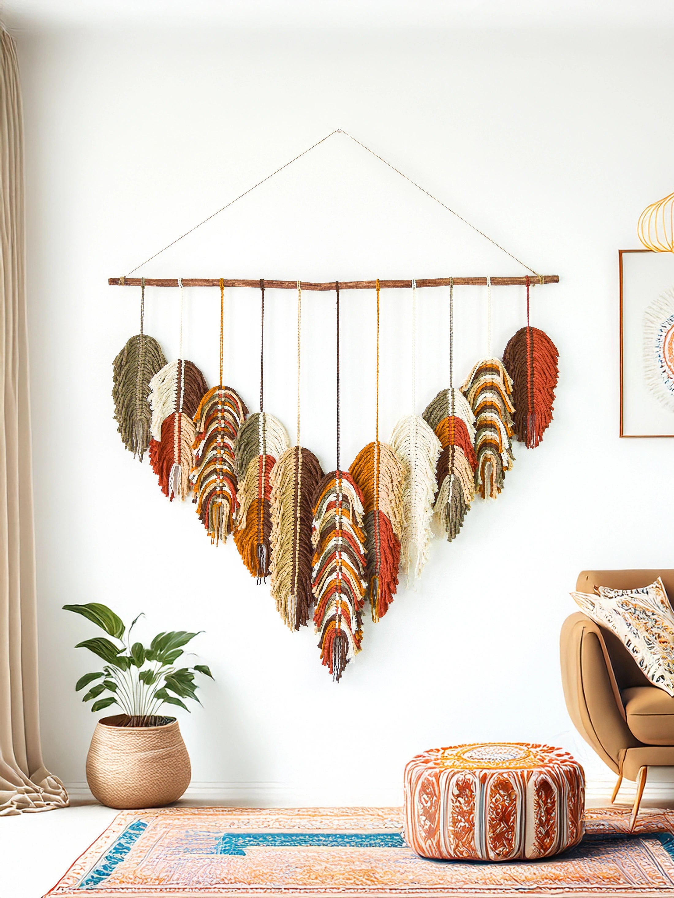 Soko Tropical Feather Macrame Art (S3)