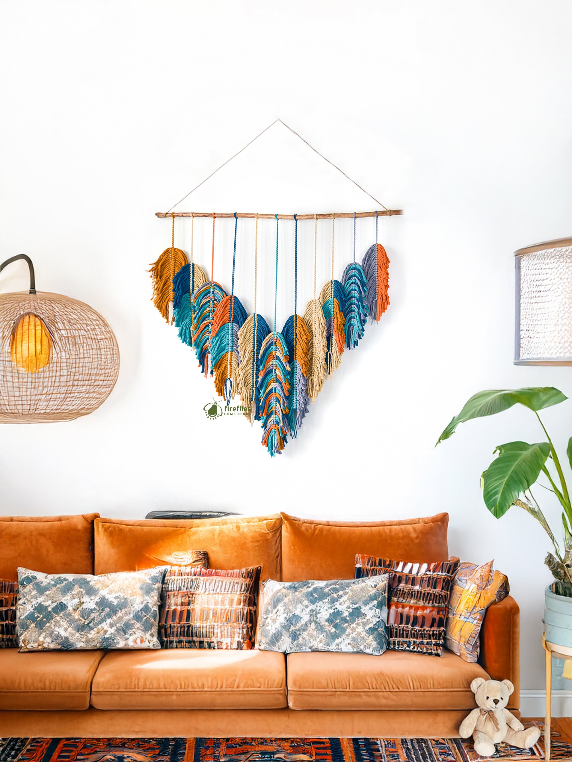 Soko Tropical Feather Macrame Art (S4)