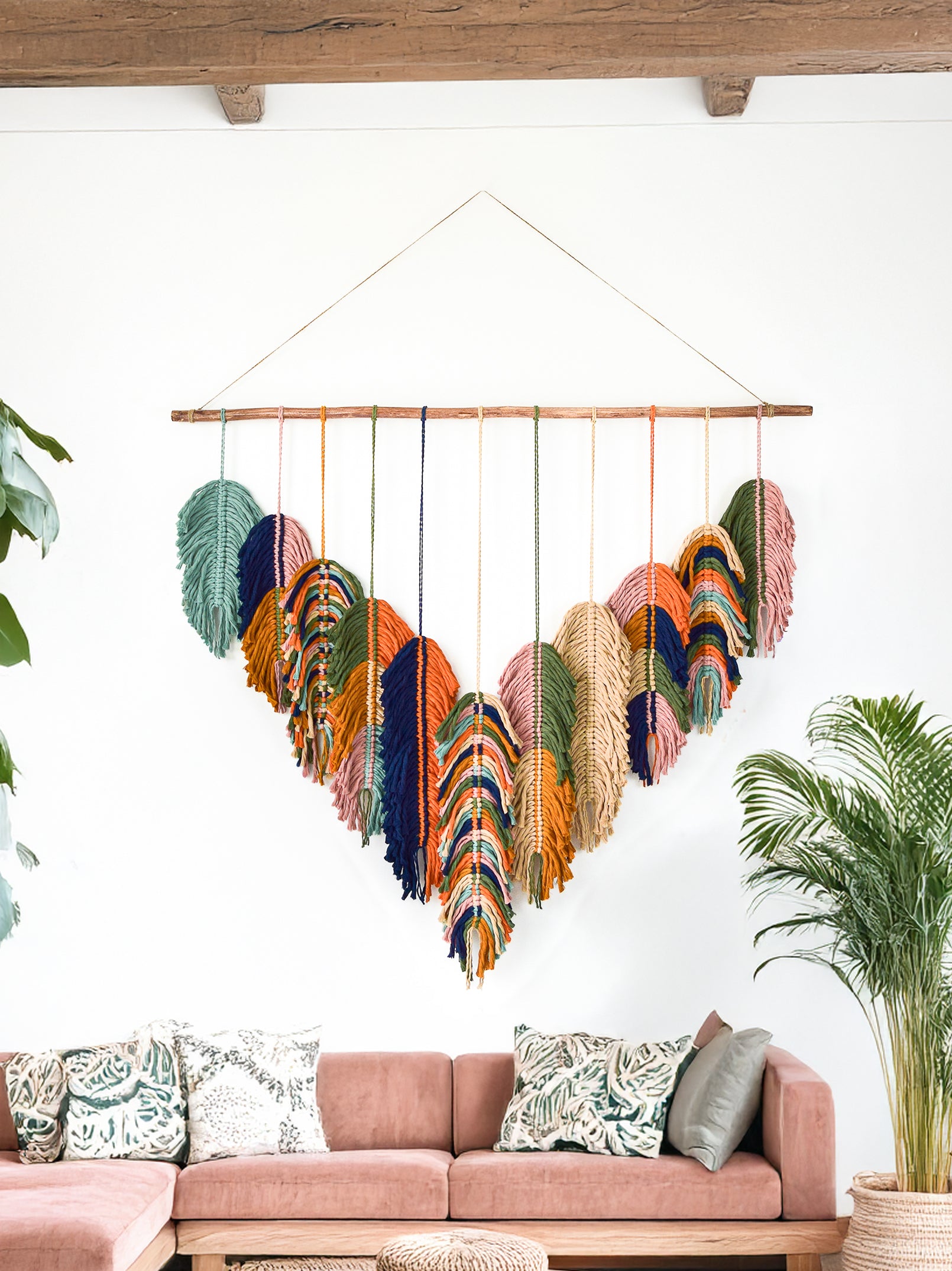 Soko Tropical Feather Macrame Art (S4)