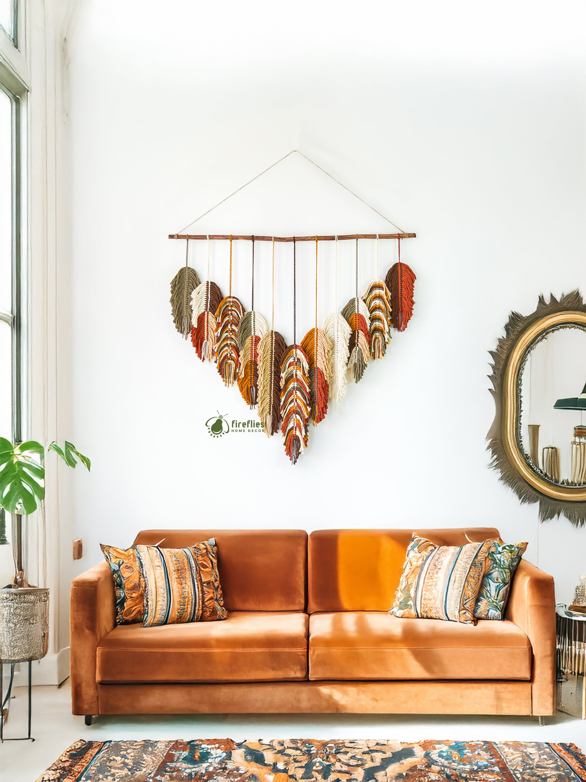 Soko Tropical Feather Macrame Art (S5)