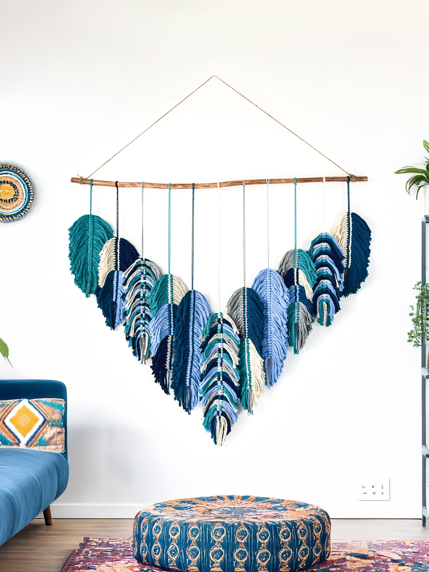 Soko Tropical Feather Macrame Art (S5)