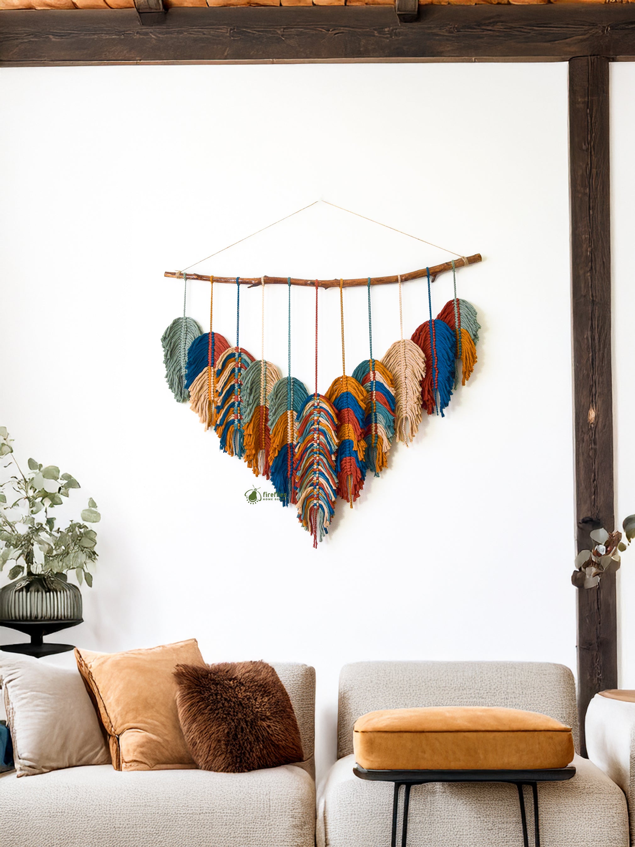 Soko Tropical Feather Macrame Art (S6)