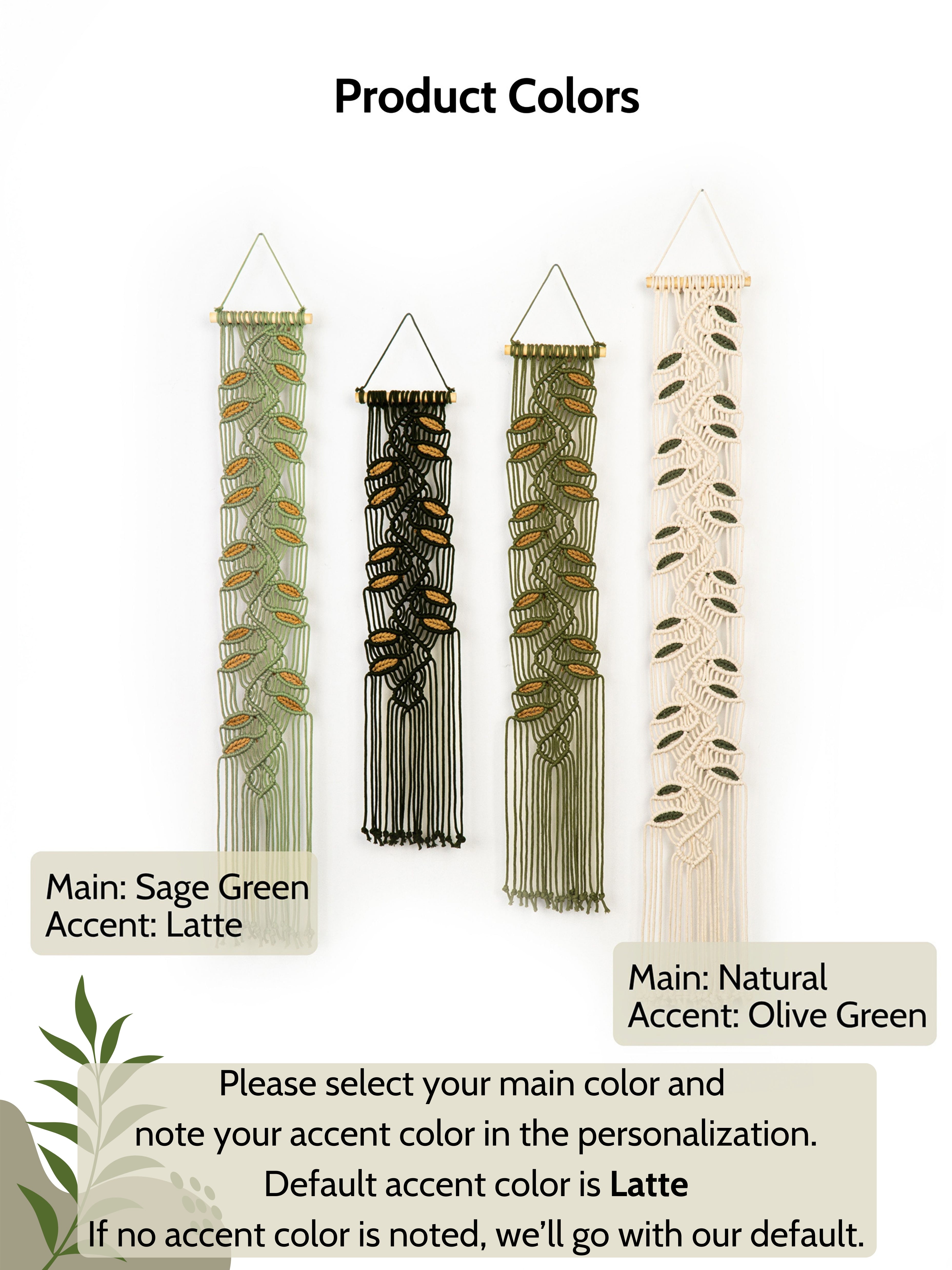 Color swatches for product design with text indicating color options.