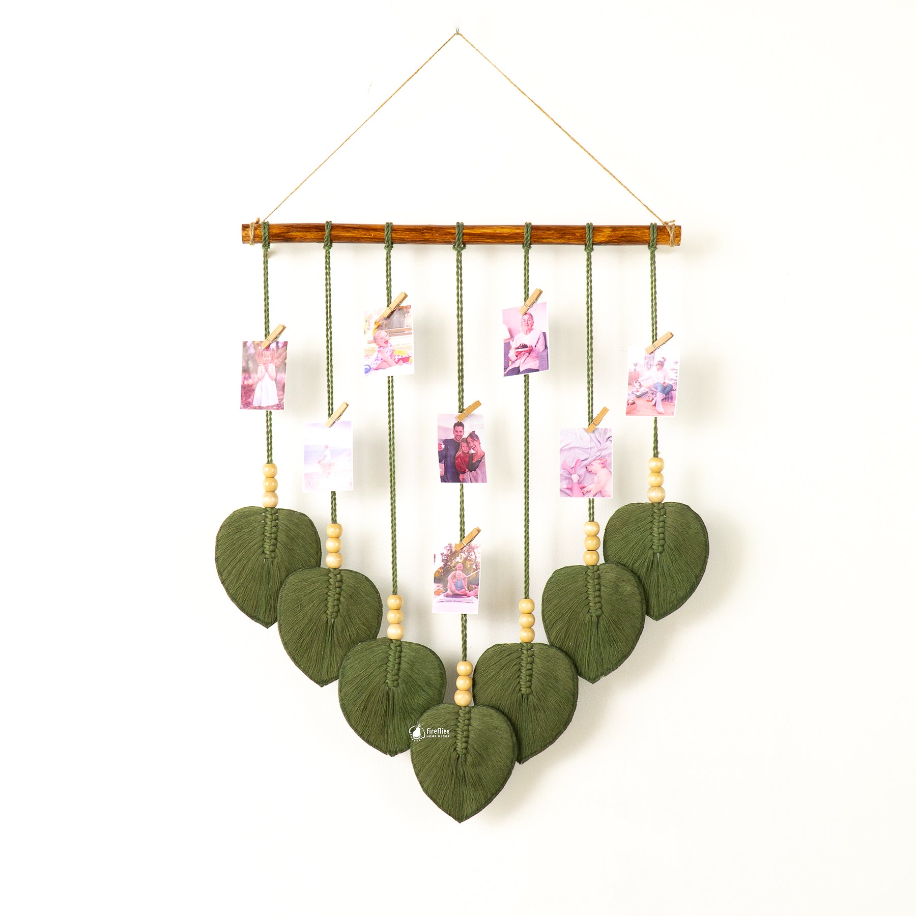 Macrame Leaf Wall Hanging Photo Display helps preserve memories 