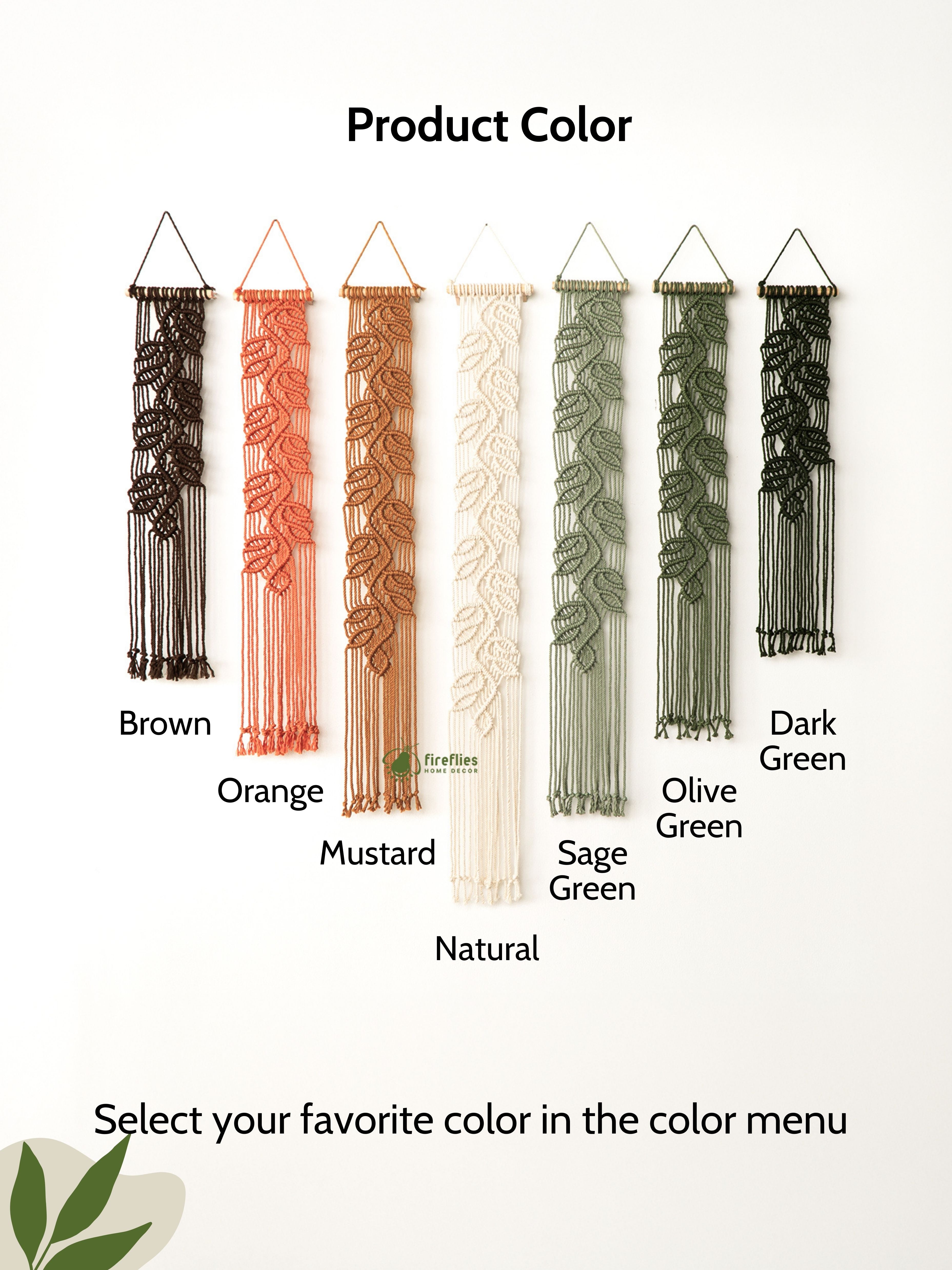 Color swatches of decorative items with labels for selection.